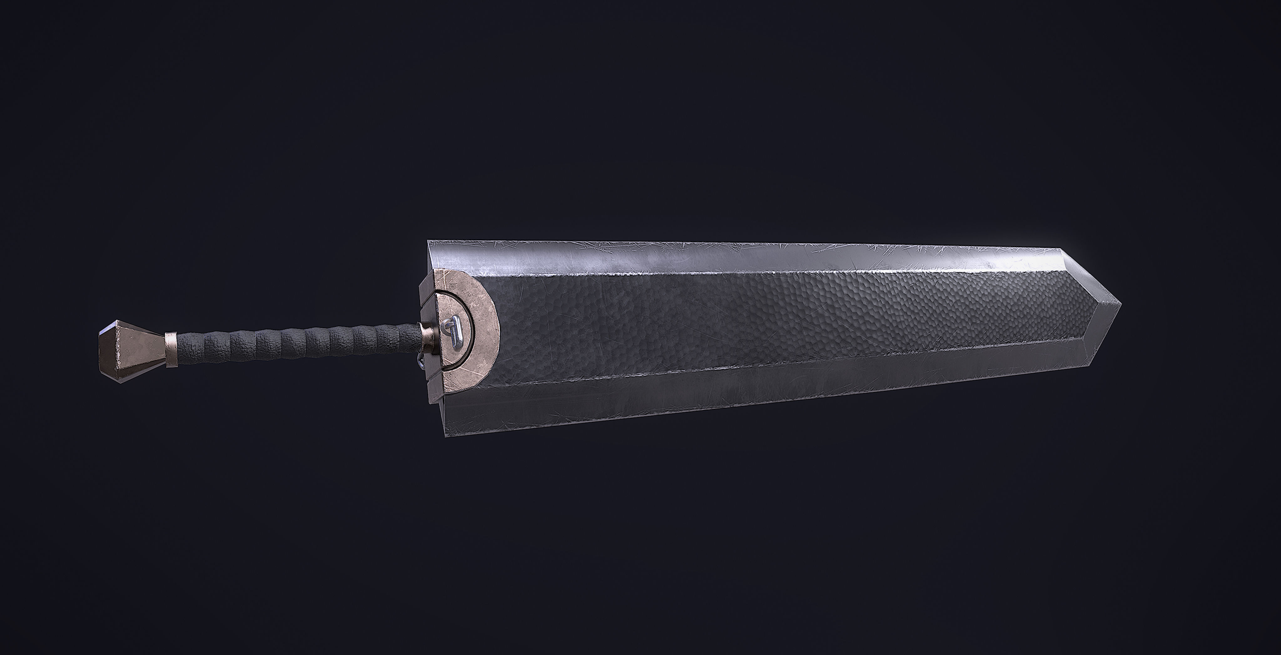 Realistic Great Sword DragonSlayer Berserk Low-poly 3D model_3