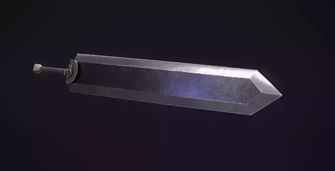 Realistic Great Sword DragonSlayer Berserk Low-poly 3D model