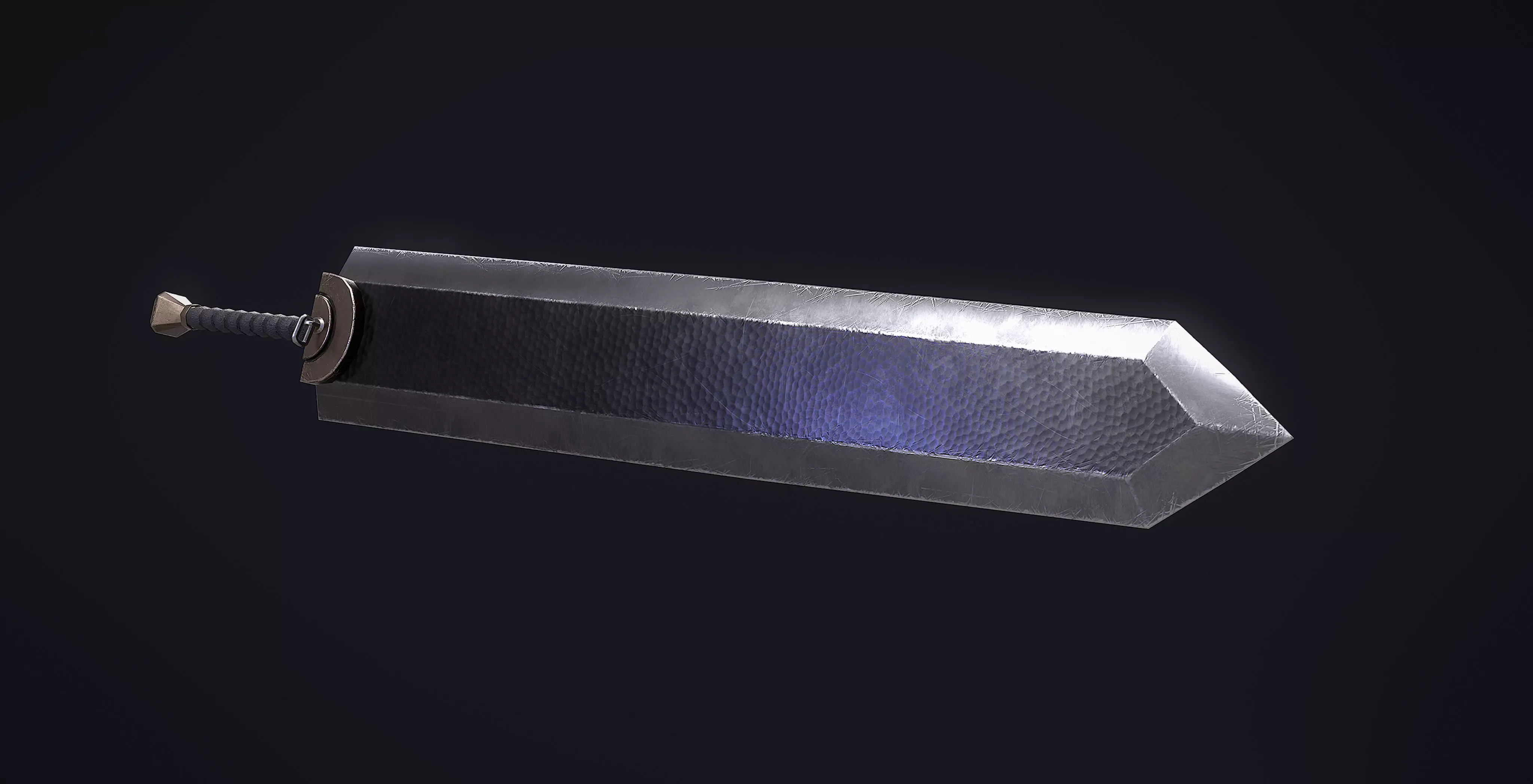 Realistic Great Sword DragonSlayer Berserk Low-poly 3D model_0