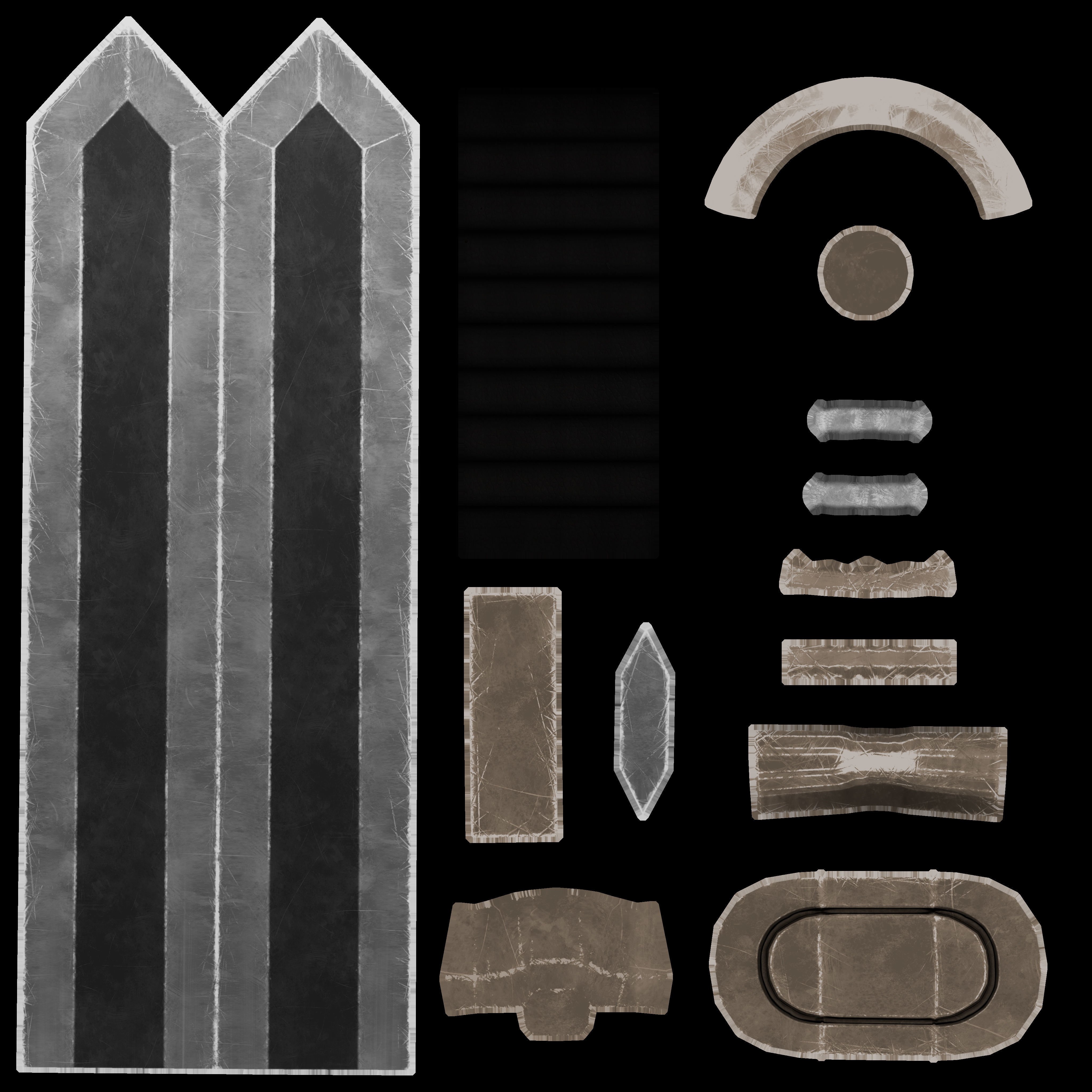 Realistic Great Sword DragonSlayer Berserk Low-poly 3D model_7