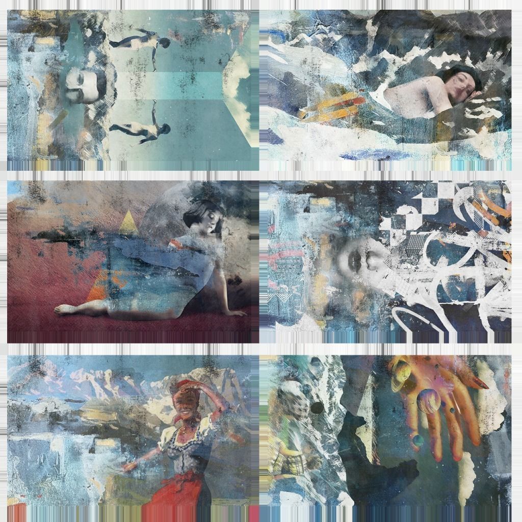 Pictures woman sleeping in wooden frame Low-poly 3D model_11