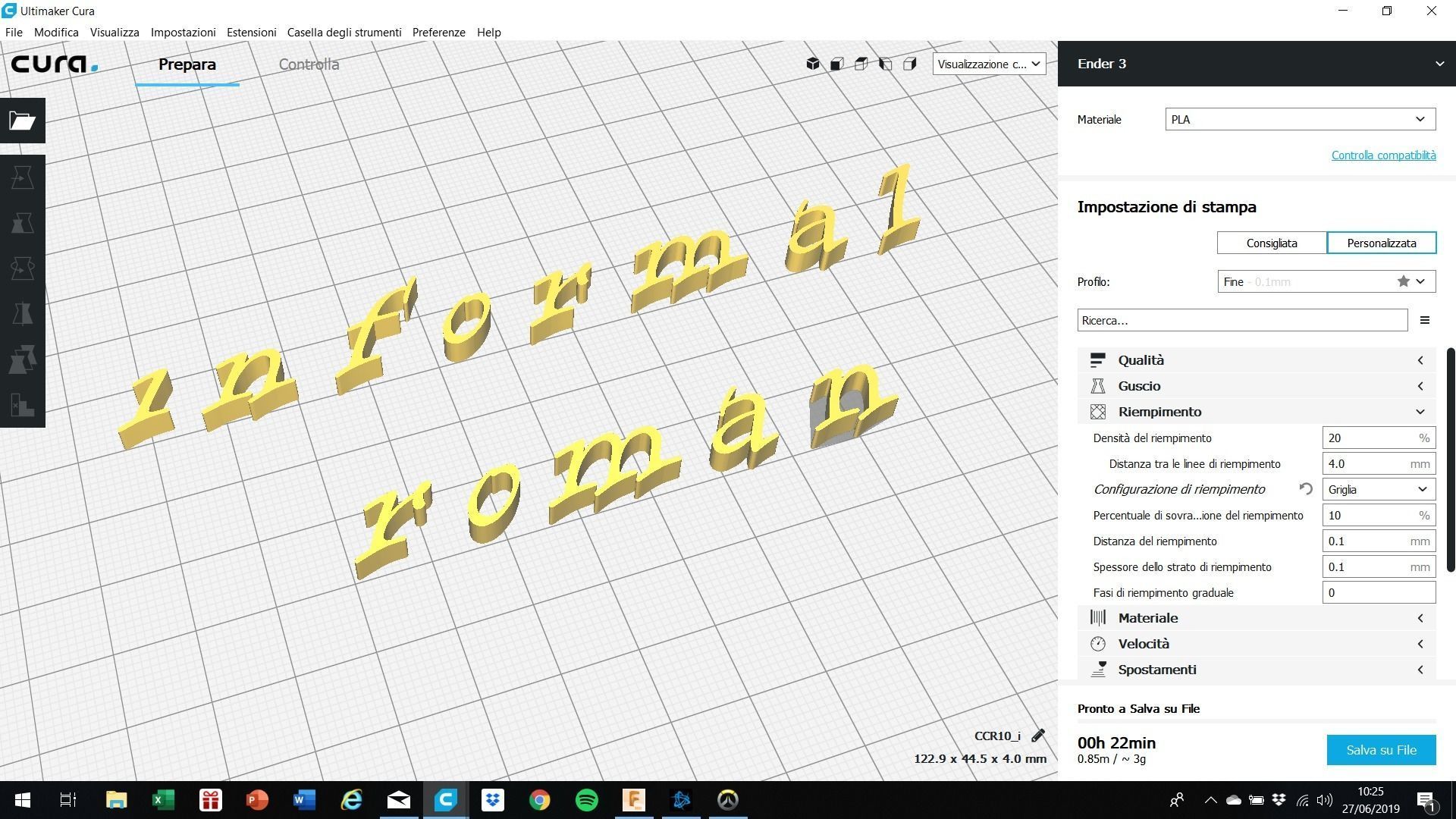 INFORMAL ROMAN font uppercase and lowercase 3D letters STL file 3D print model_5