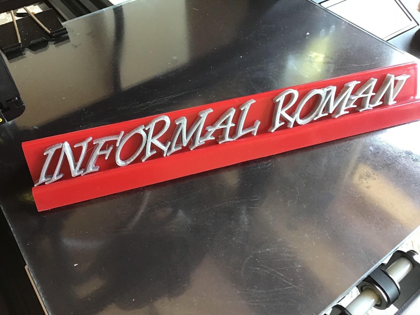 INFORMAL ROMAN font uppercase and lowercase 3D letters STL file 3D print model_2