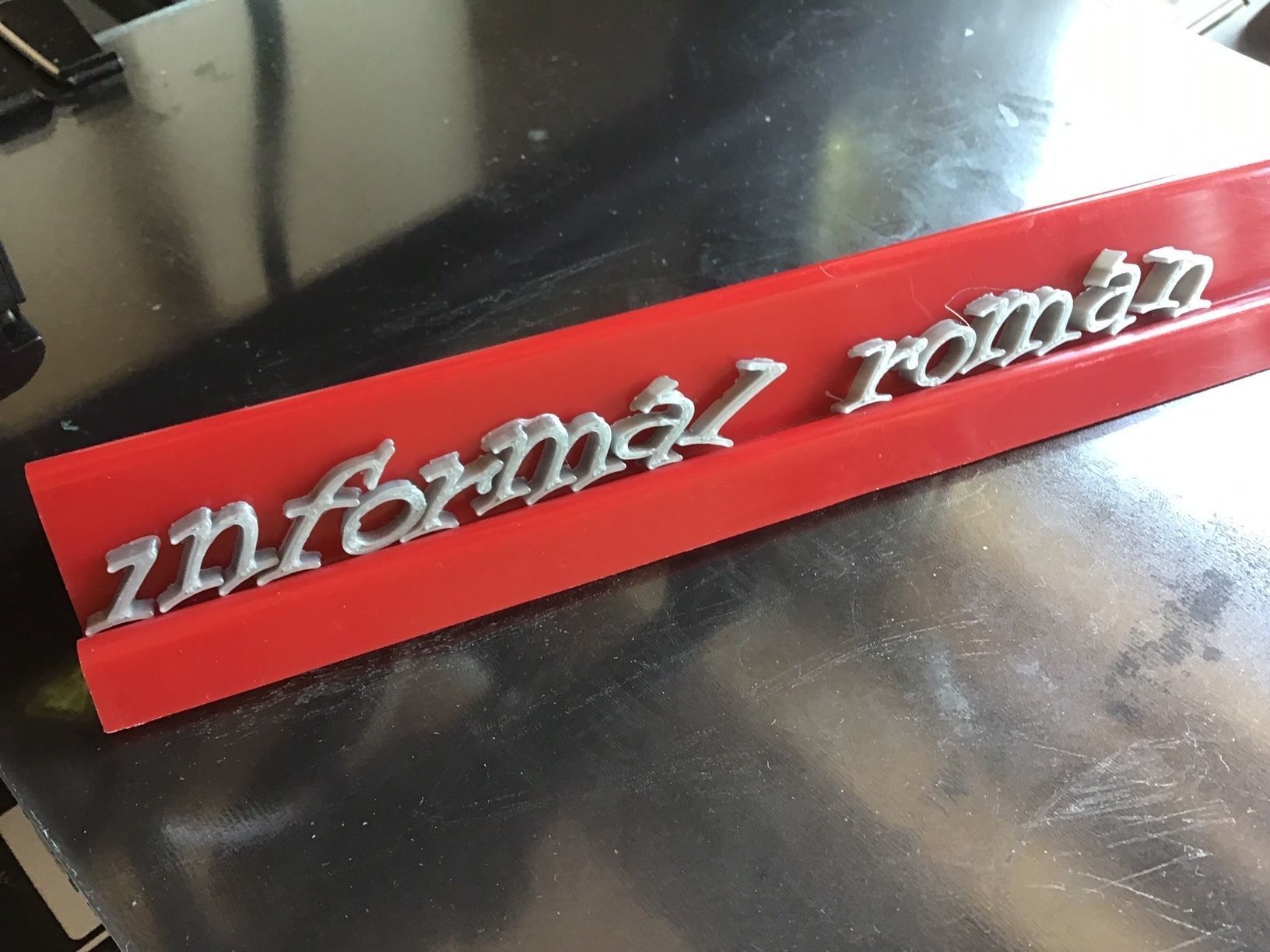 INFORMAL ROMAN font uppercase and lowercase 3D letters STL file 3D print model_3