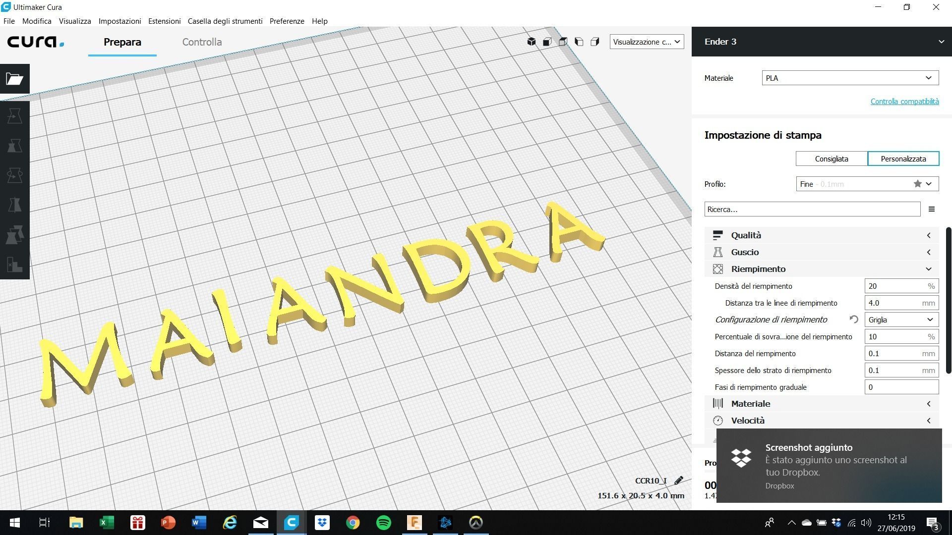 MAIANDRA font uppercase and lowercase 3D letters STL file 3D print model_5