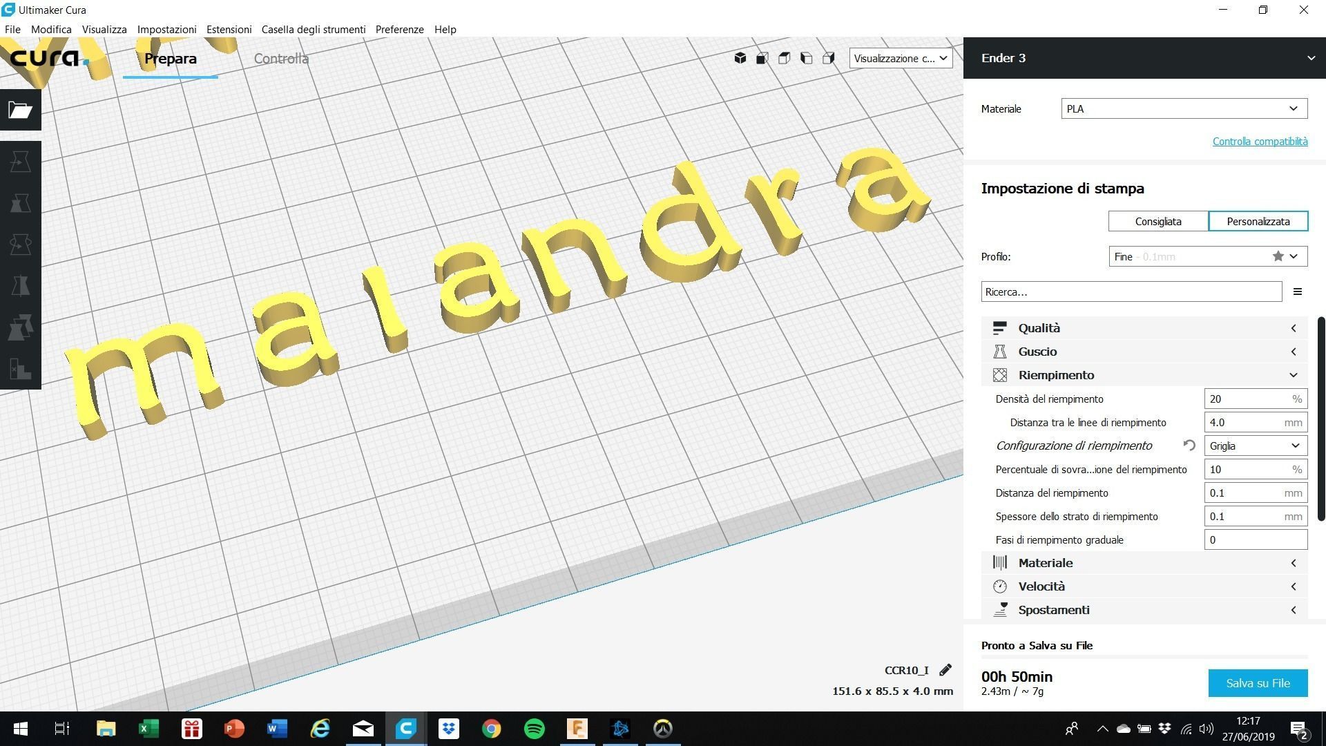 MAIANDRA font uppercase and lowercase 3D letters STL file 3D print model_4