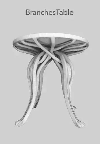 Branches wood table concept 3D model