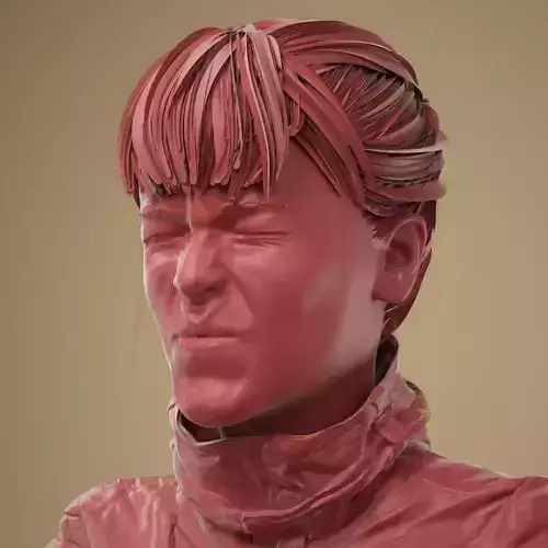 Facial Expression 0-08 Wrinkle Face 3D model