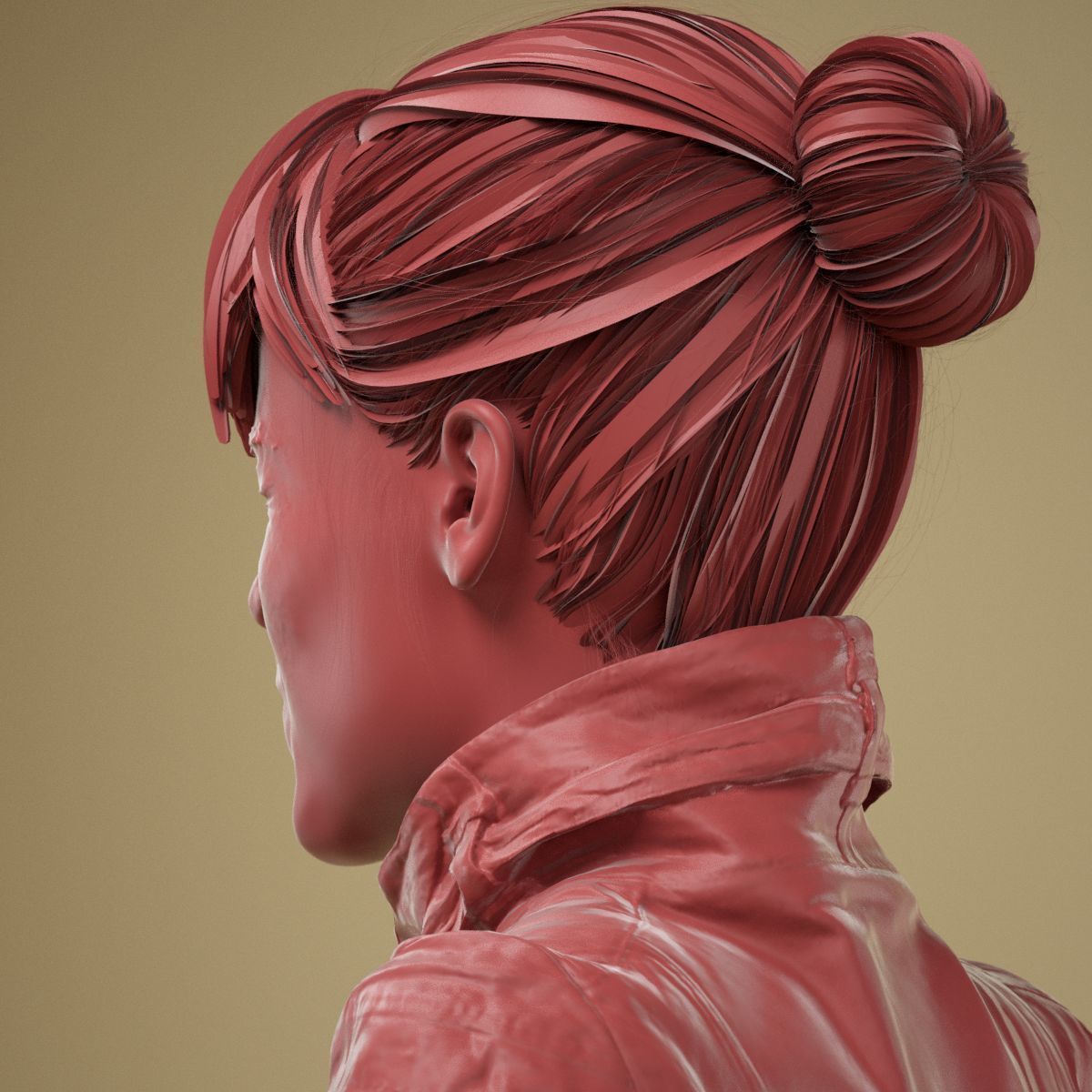 Facial Expression 0-08 Wrinkle Face 3D model_9