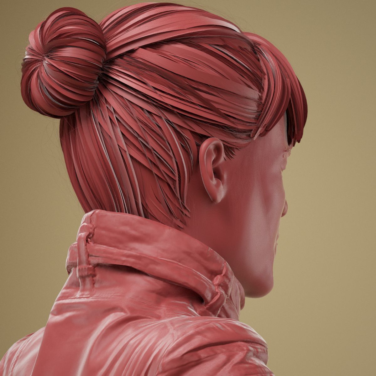 Facial Expression 0-08 Wrinkle Face 3D model_5