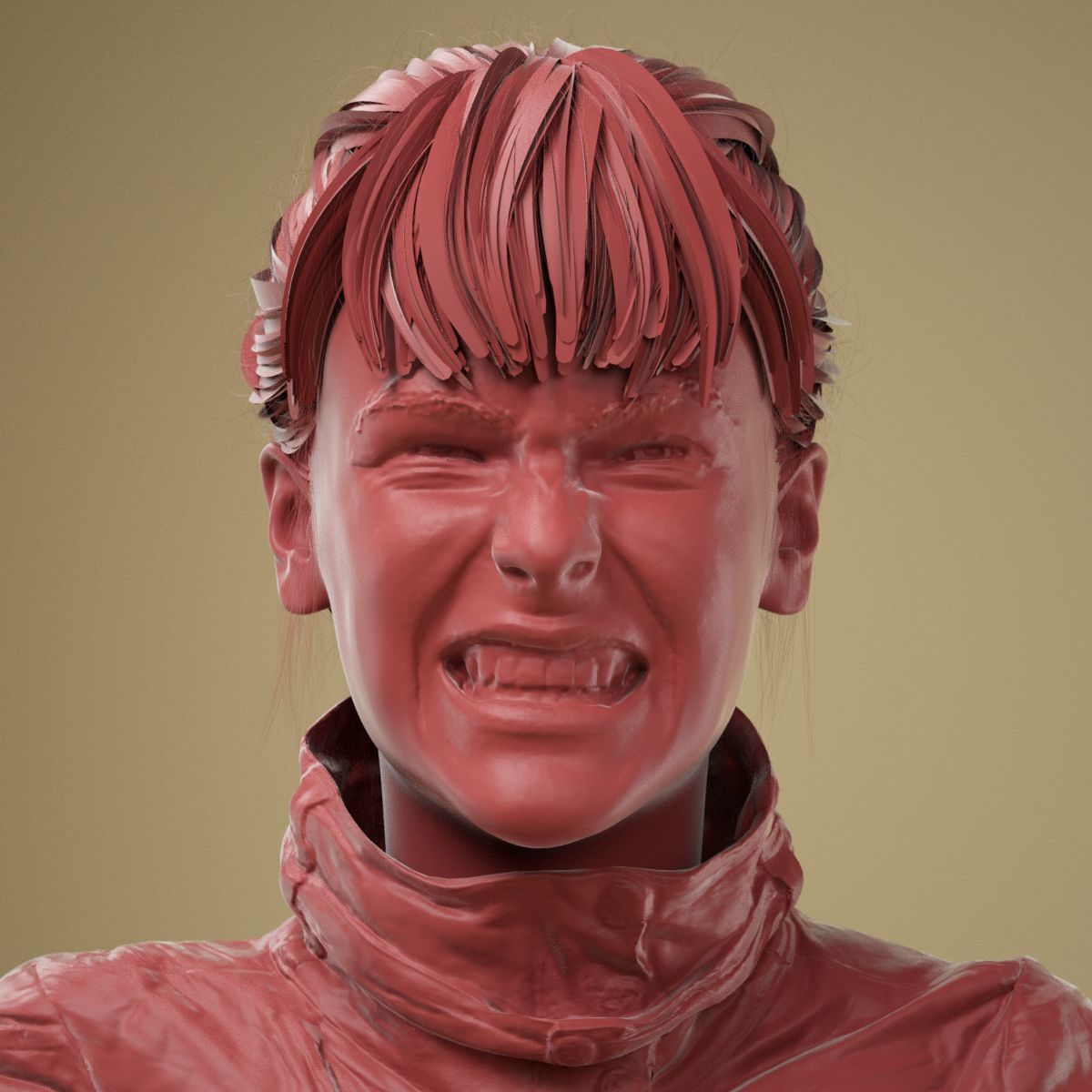 Facial Expression 0-10 Teeth Bare 3D model_1