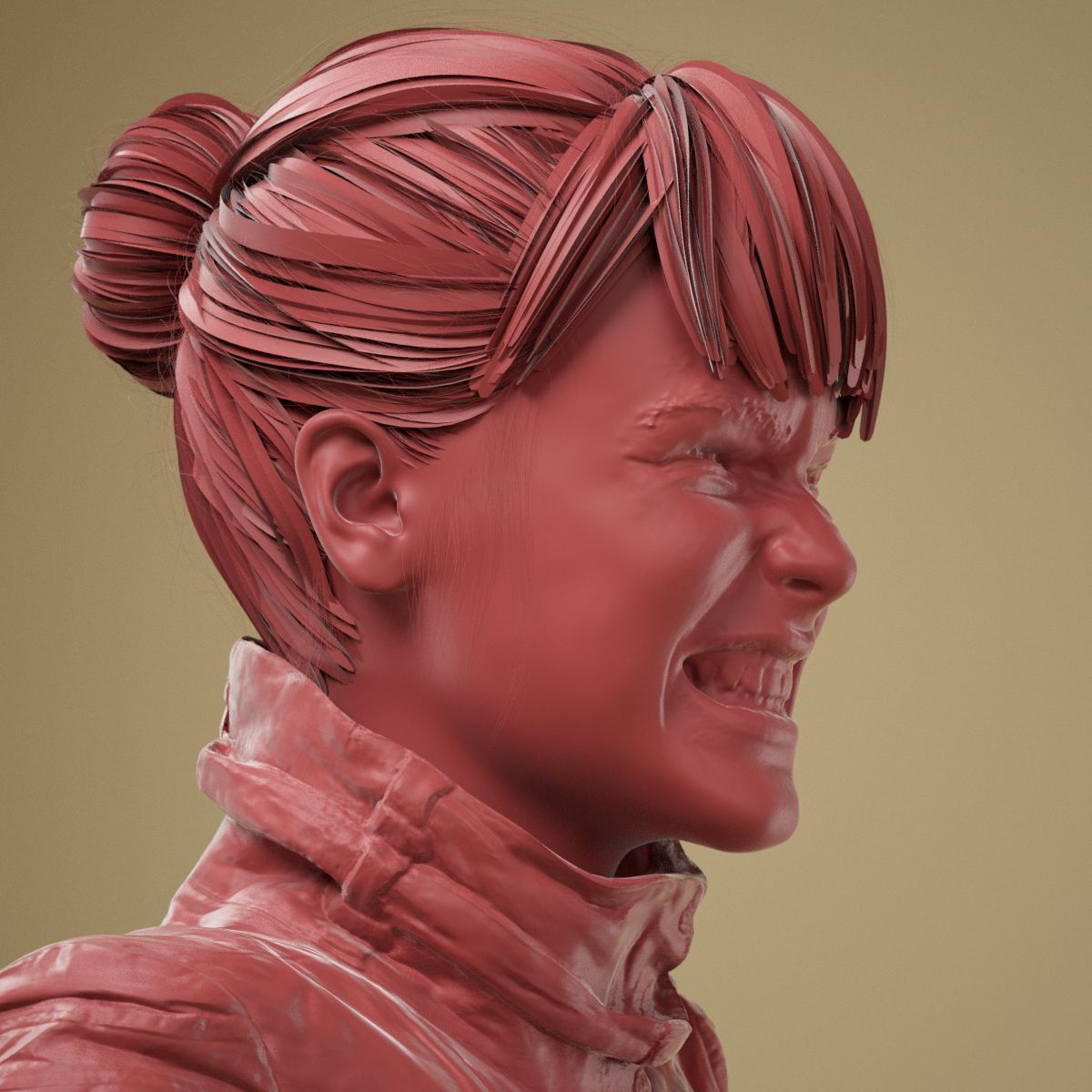 Facial Expression 0-10 Teeth Bare 3D model_3