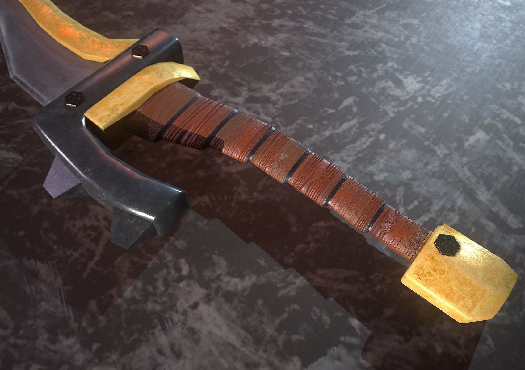 HIE Sword18 N1 Low-poly 3D model_7