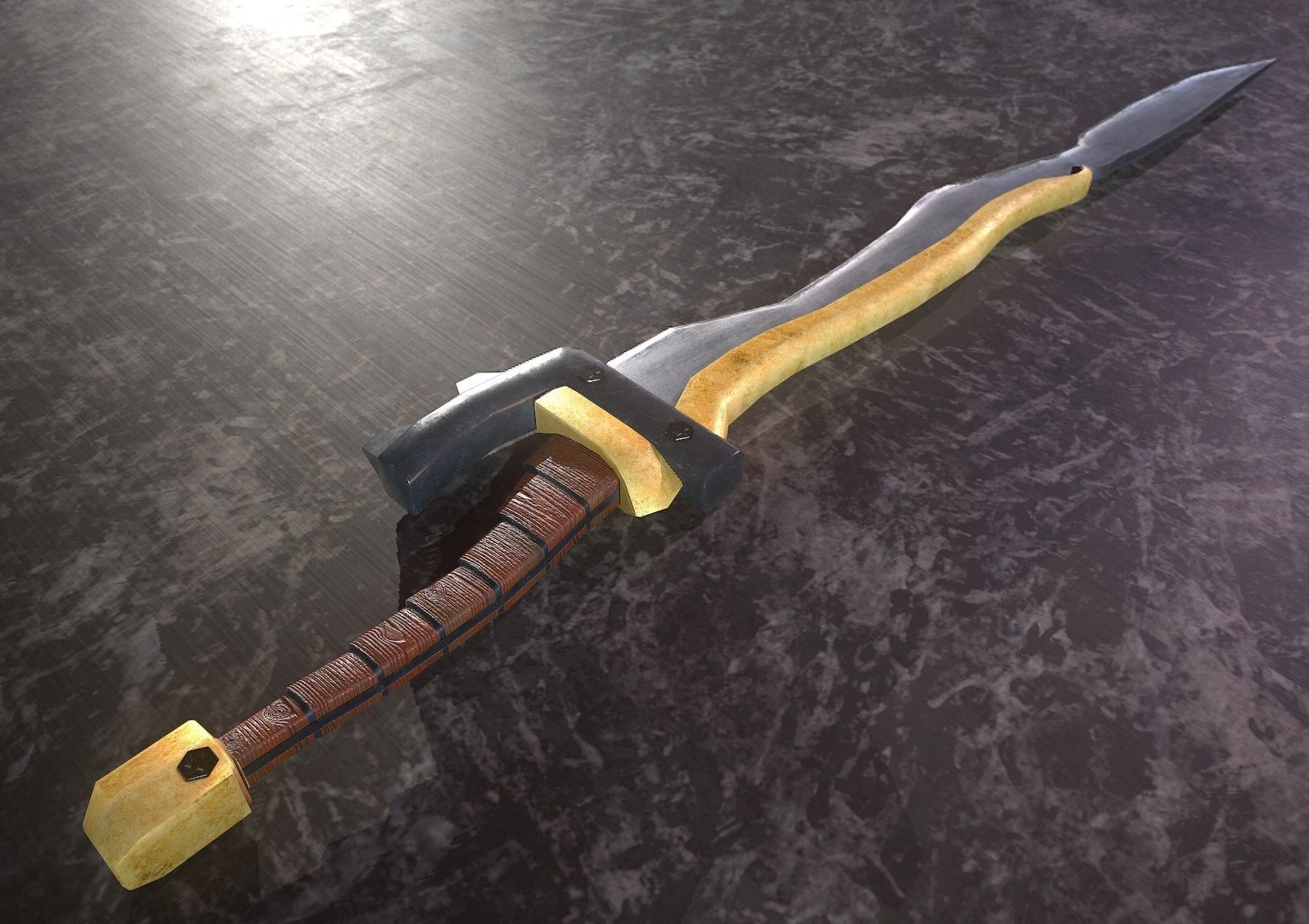 HIE Sword18 N1 Low-poly 3D model_1