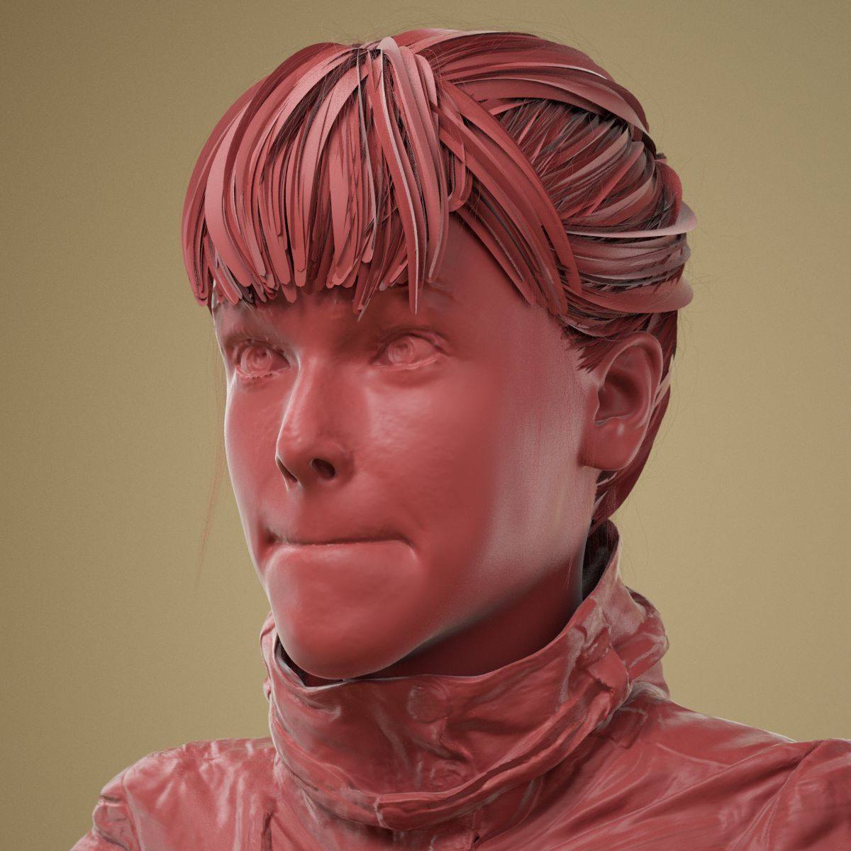 8 High Poly 3D Scanned Facial Expressions 3D Model Collection_21