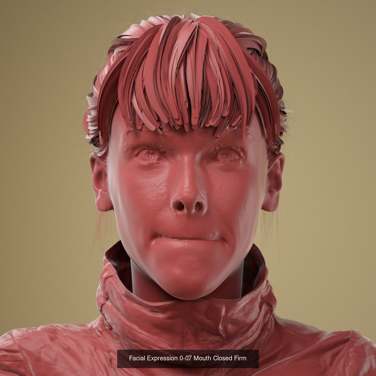 8 High Poly 3D Scanned Facial Expressions 3D Model Collection_6