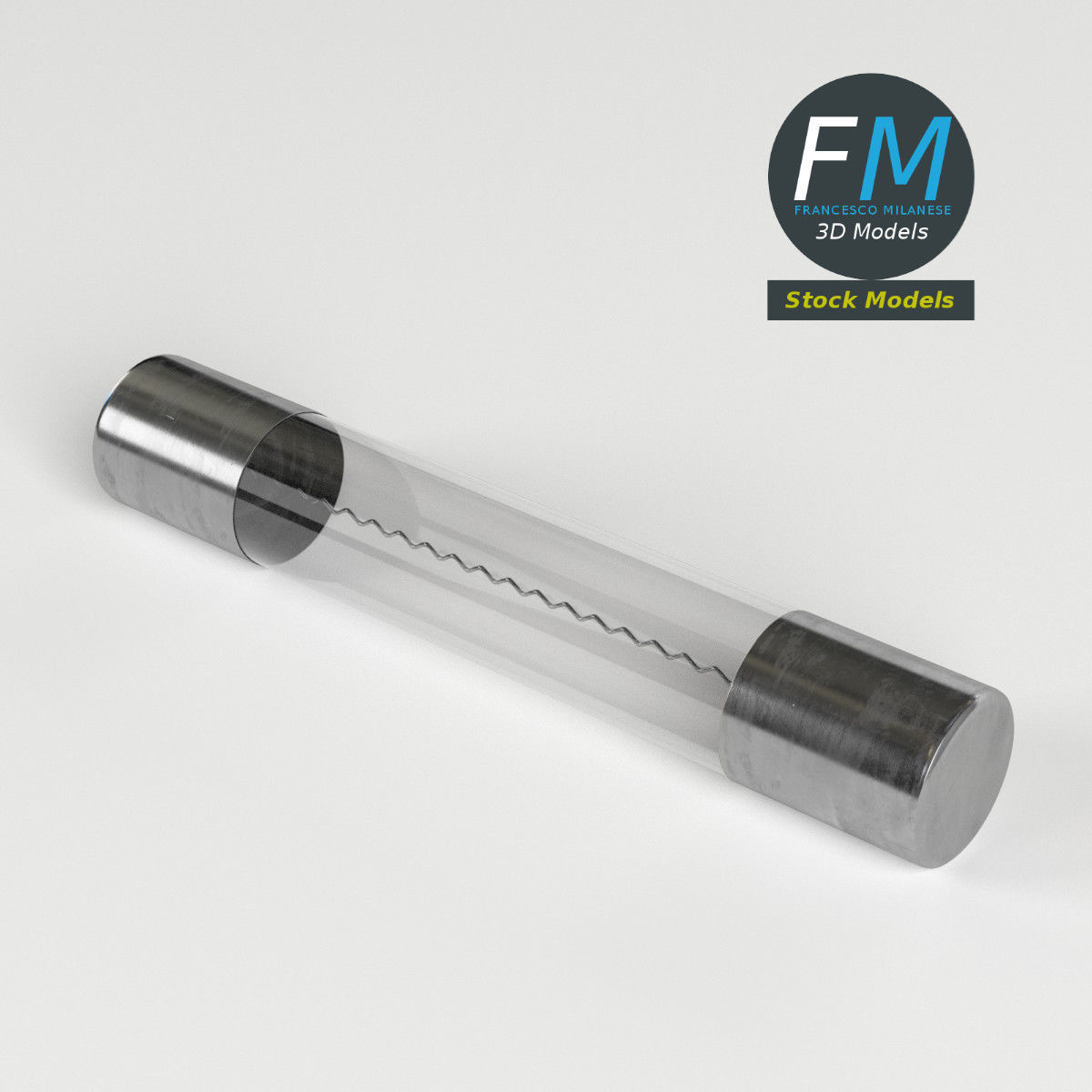 Electronic axial fuse 3D model_2