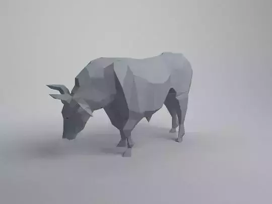 lowpoly buffalo bull 3D print model