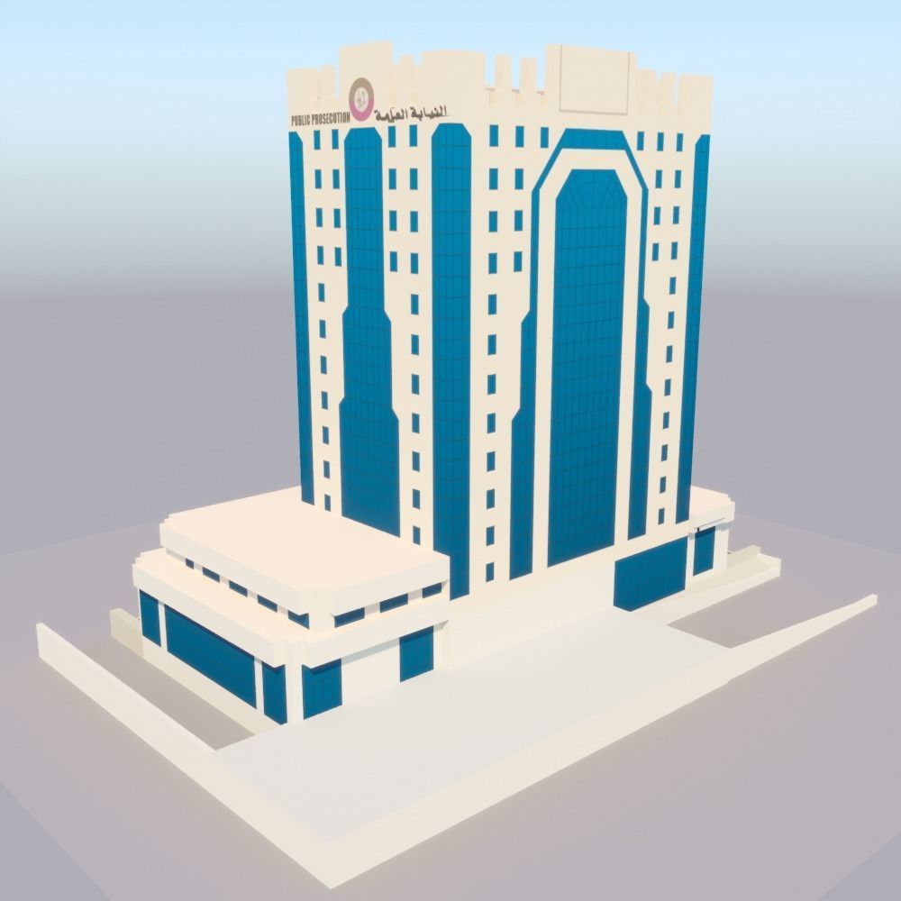  Public Prosecution Low-poly 3D model_2
