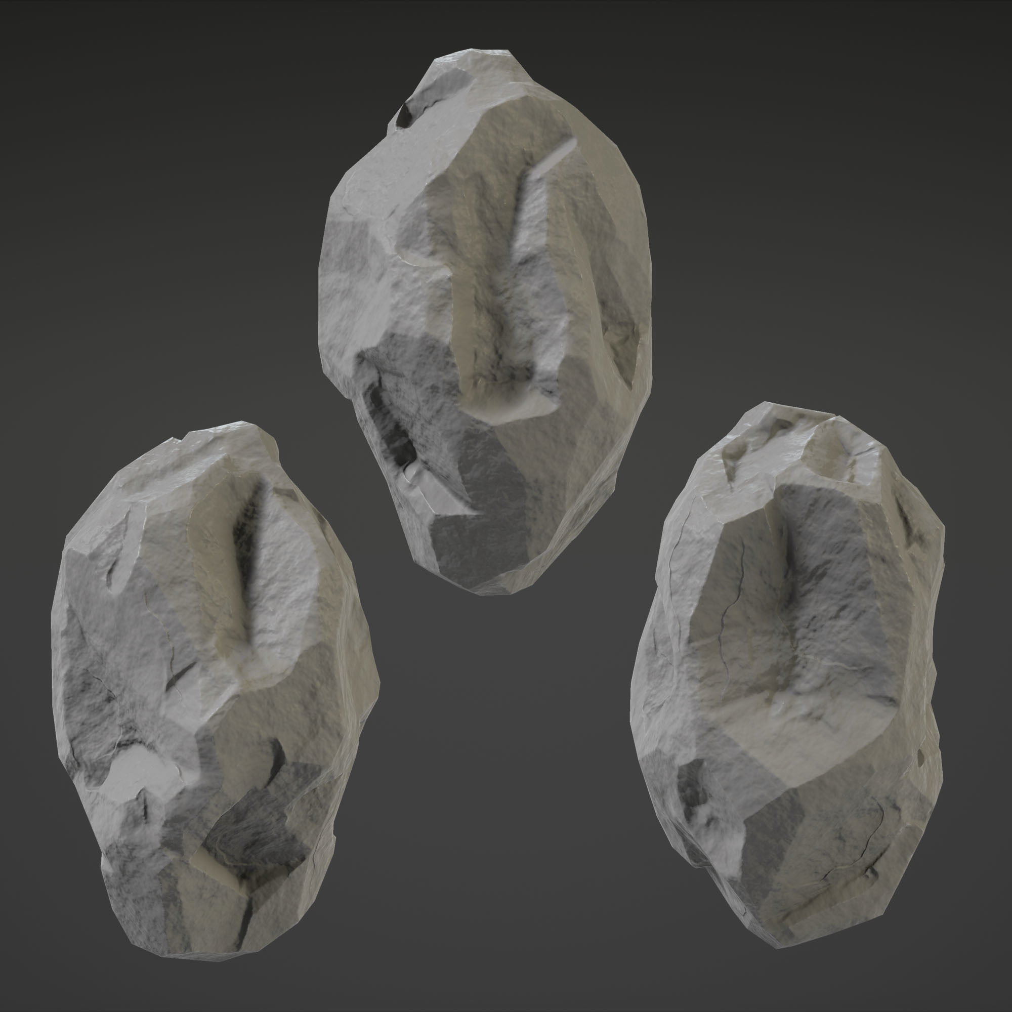 Stone Big - 4th Low-poly 3D model_2