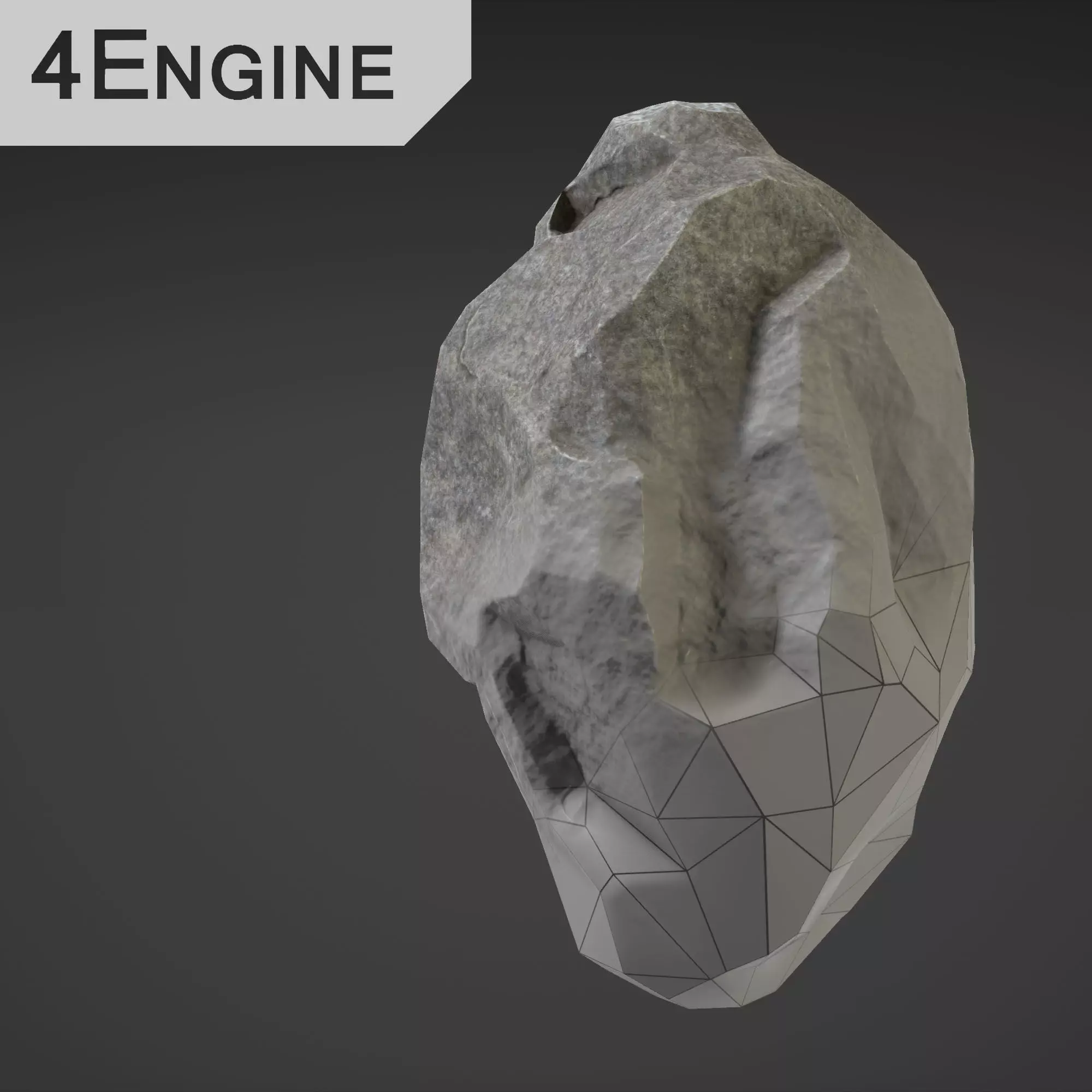 Stone Big - 4th Low-poly 3D model_0