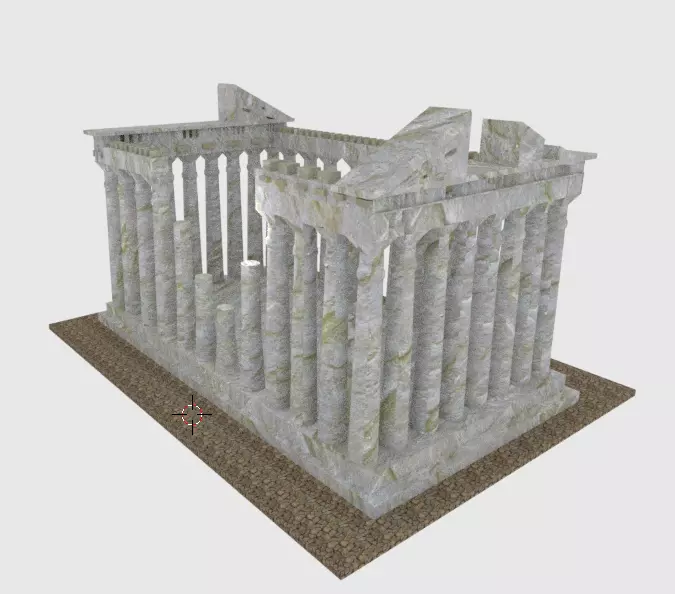 Blender 3D Athens Model Very Good quality Free low-poly 3D model
