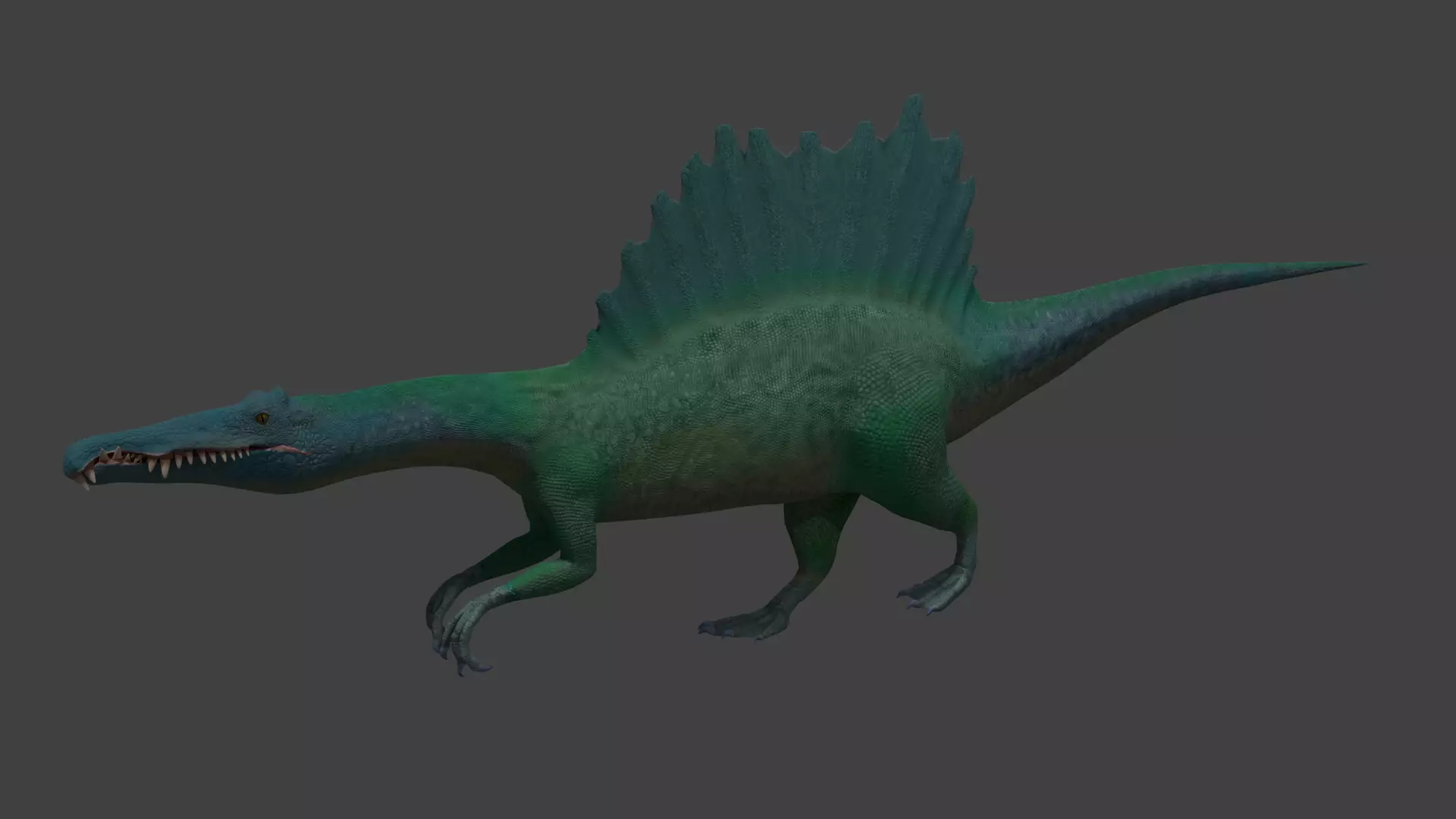 Spinosaurus dinosaur Low-poly 3D model