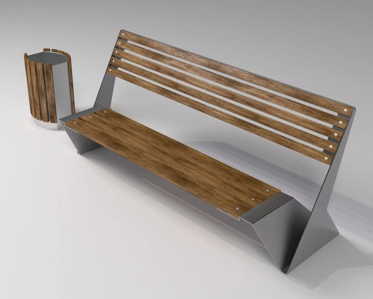Street bench 3D model