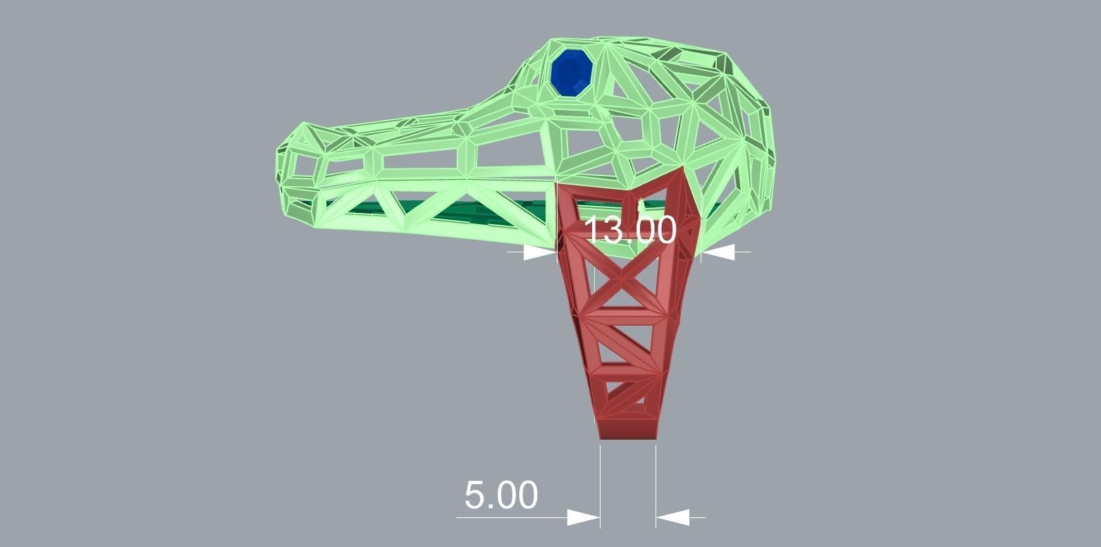 Wired Crocodile 3D print model_9
