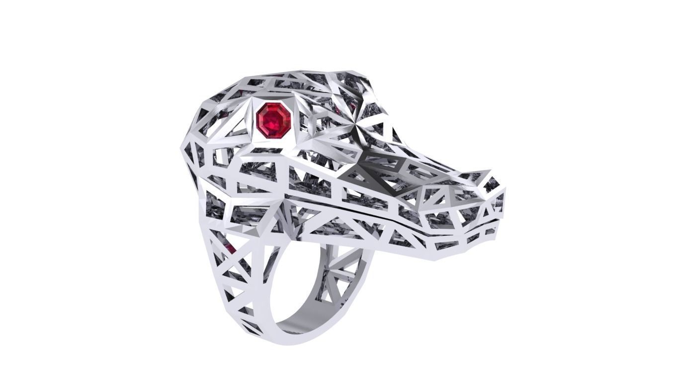 Wired Crocodile 3D print model_1