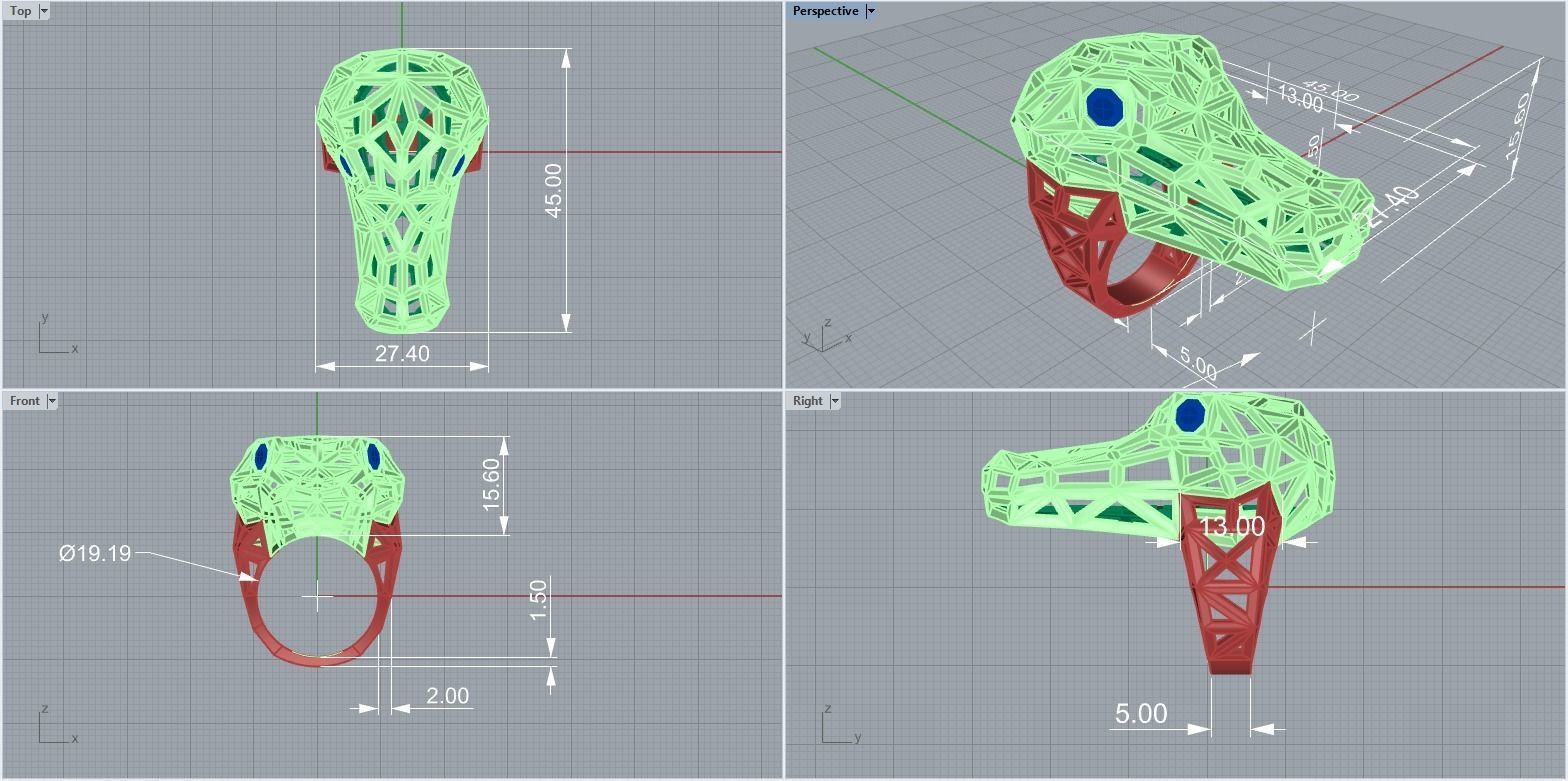 Wired Crocodile 3D print model_6