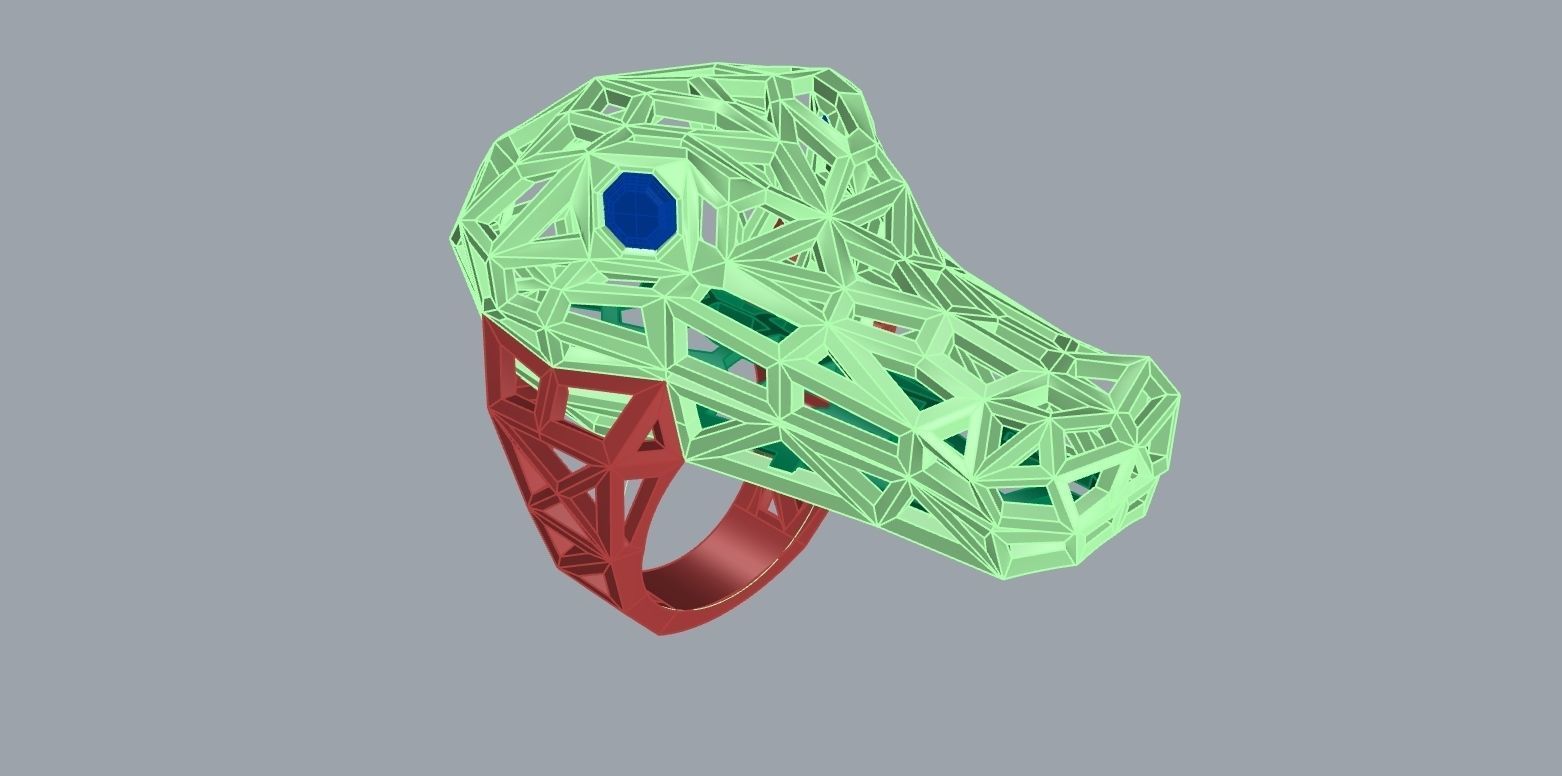 Wired Crocodile 3D print model_10