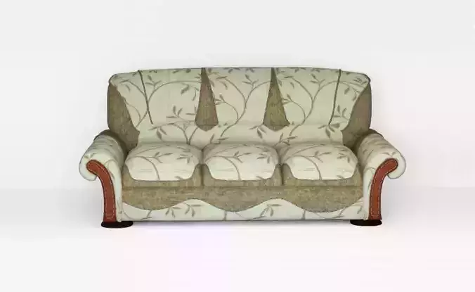 Low poly fabric sofa 