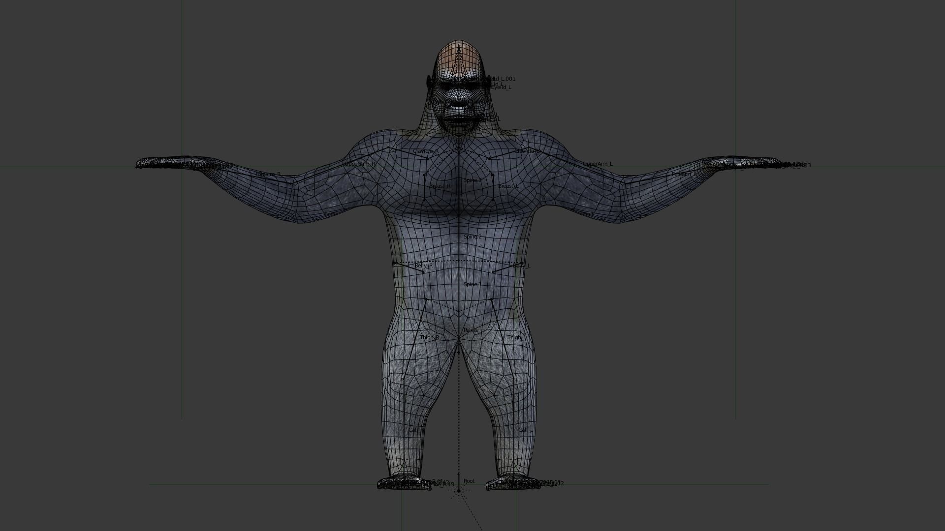 Gorilla Low-poly 3D model_4