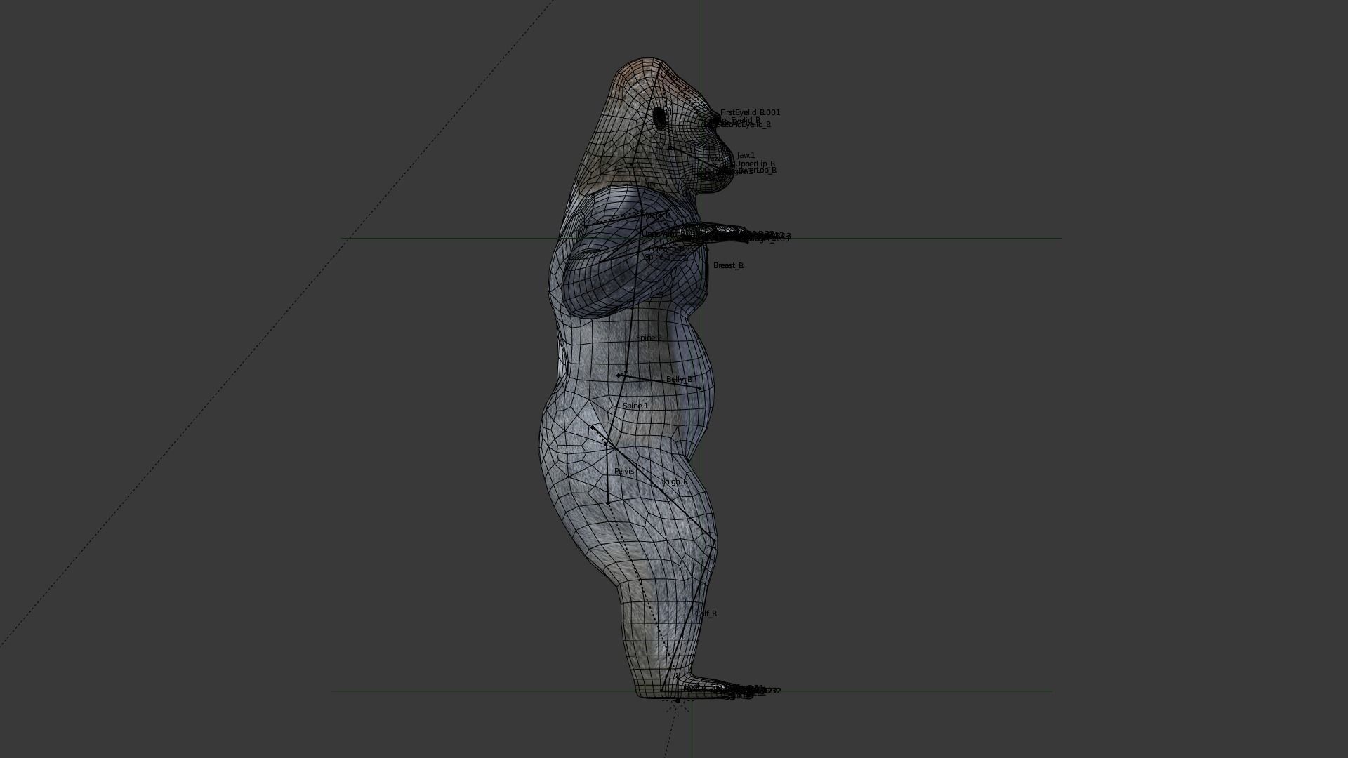 Gorilla Low-poly 3D model_6