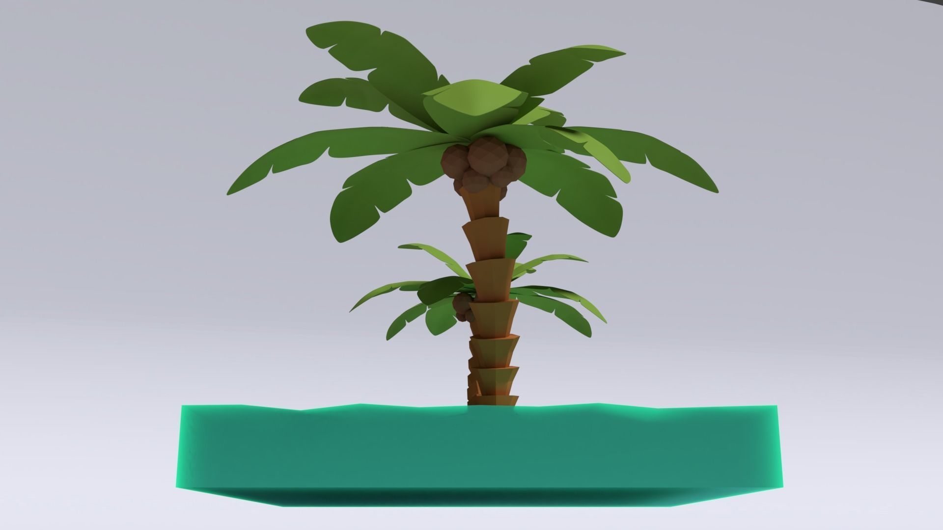 Isometric Island Low-poly 3D model_3