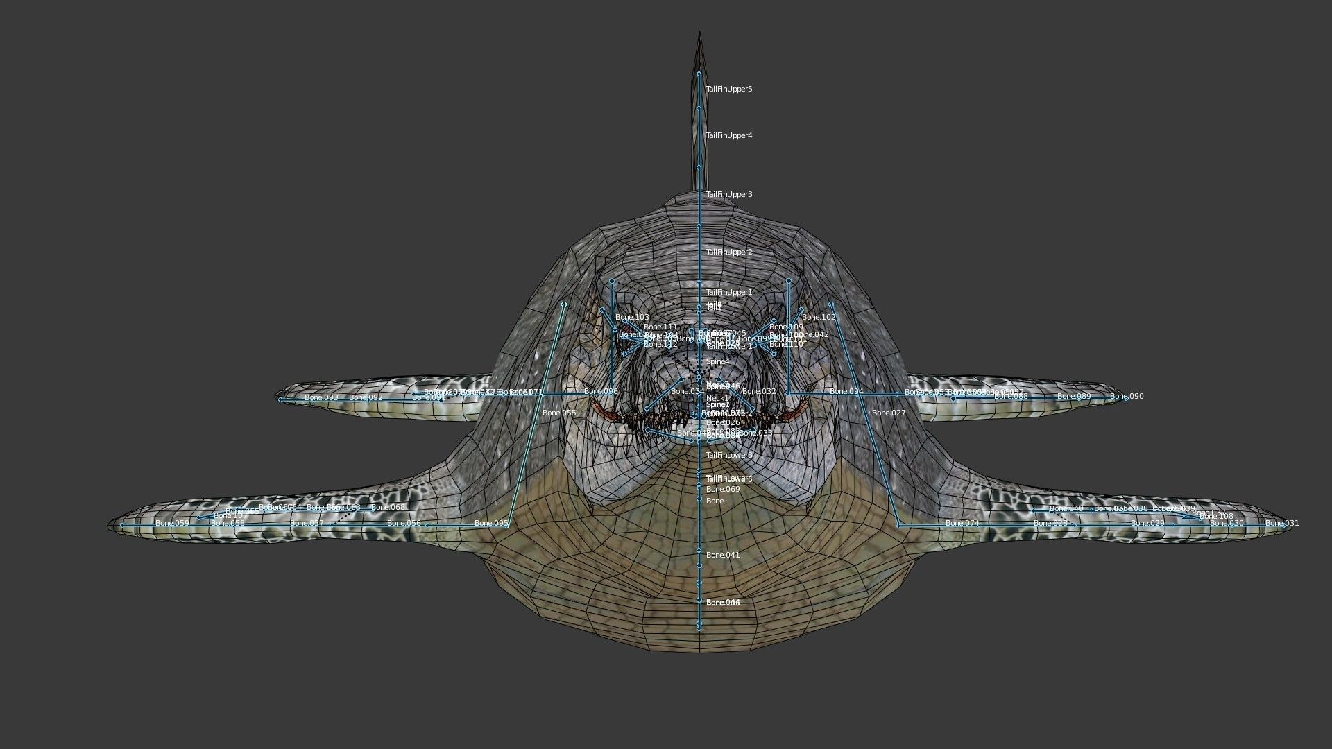 Mosasaurus Low-poly 3D model_6