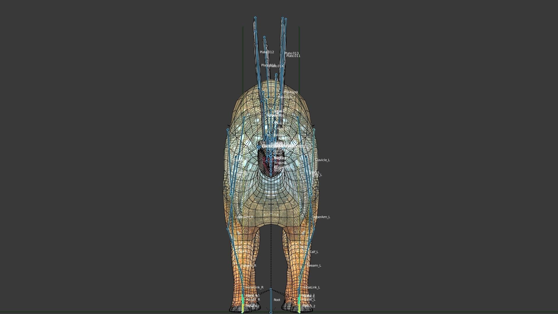 Stegosaurus dinosaur Low-poly 3D model_6