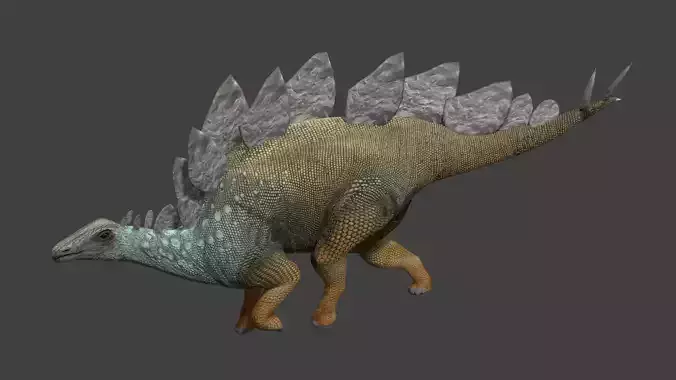 Stegosaurus dinosaur Low-poly 3D model