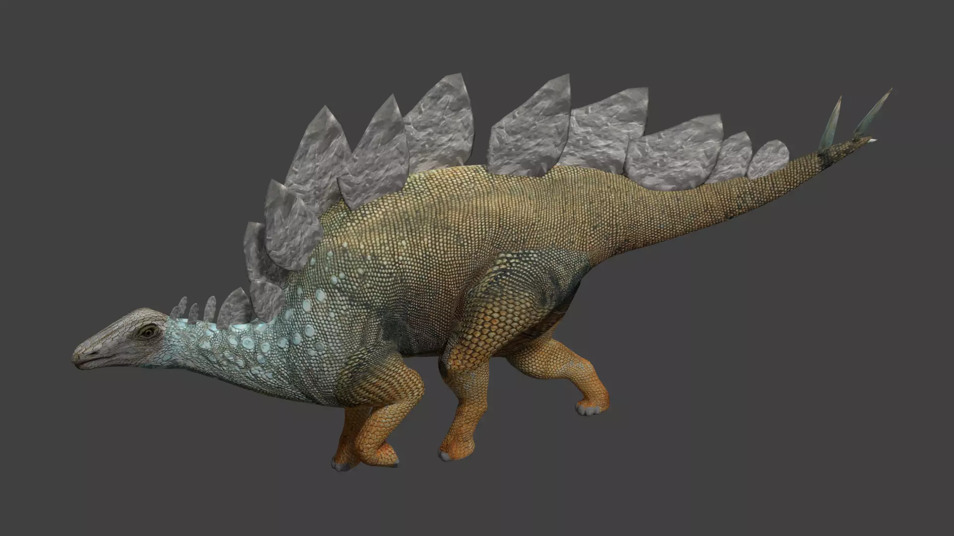 Stegosaurus dinosaur Low-poly 3D model_0