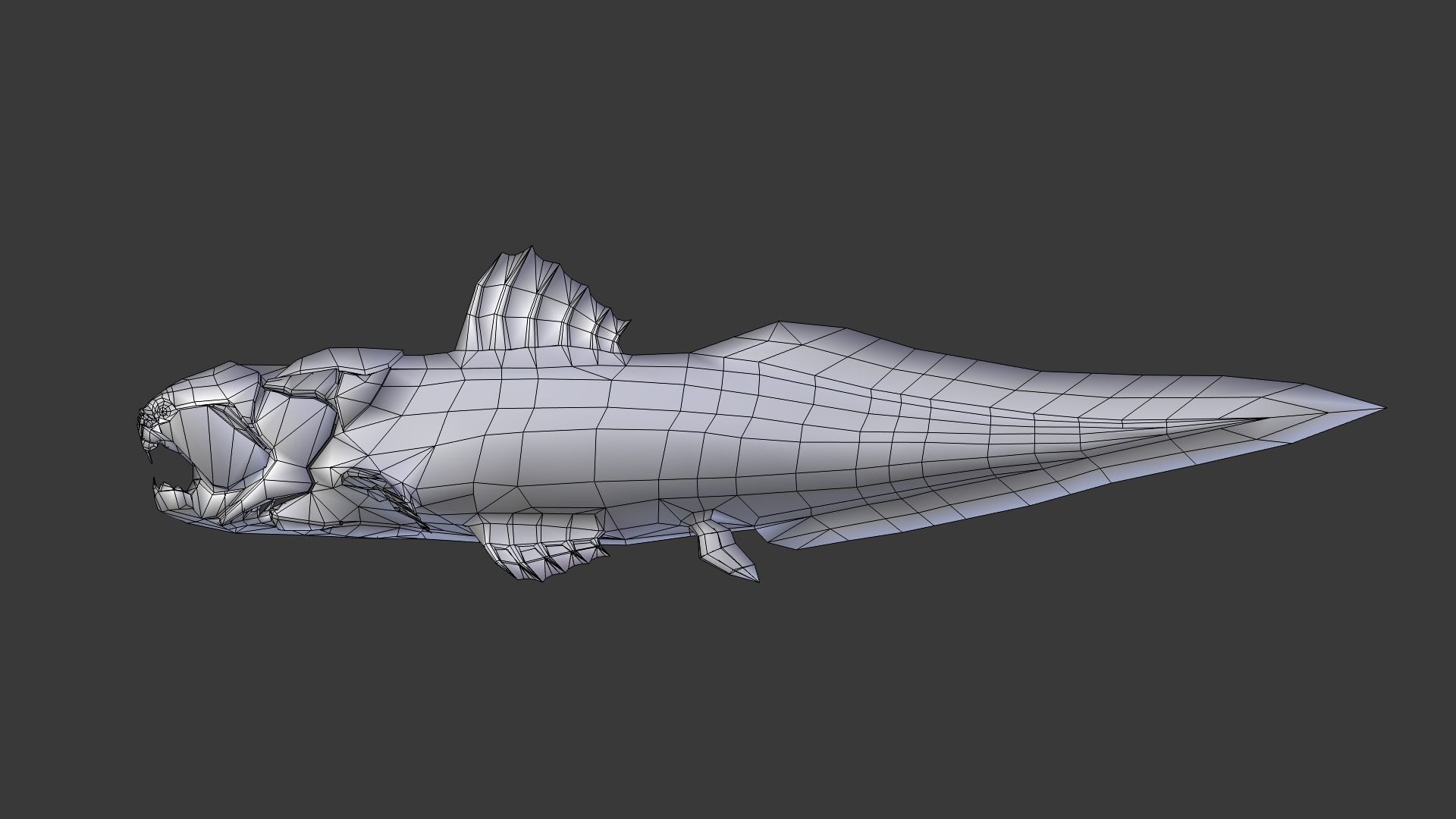 Dunkleosteus fish Low-poly 3D model_8