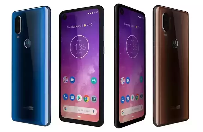 Motorola One Vision Bronze gradient And Sapphire gradient