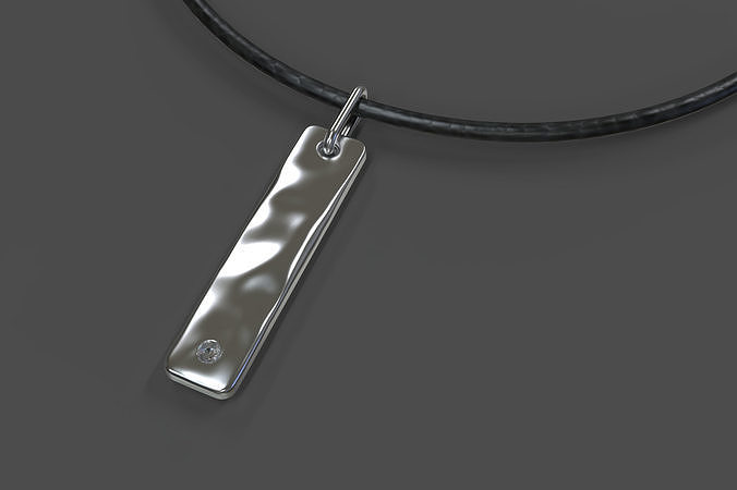 Rectangle aqua pendant 3D print model
