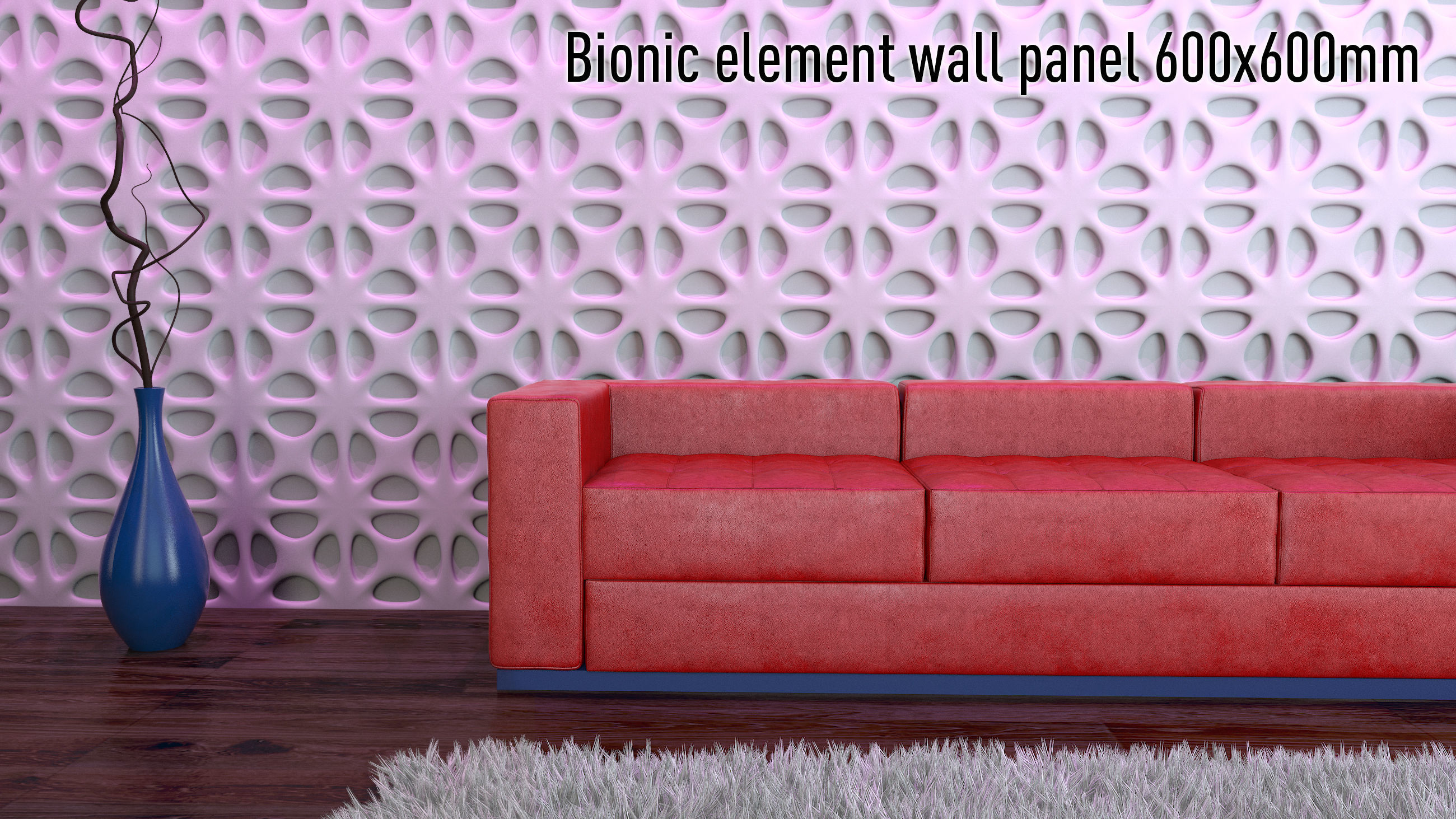 wall panel Bionic element 3D model_6
