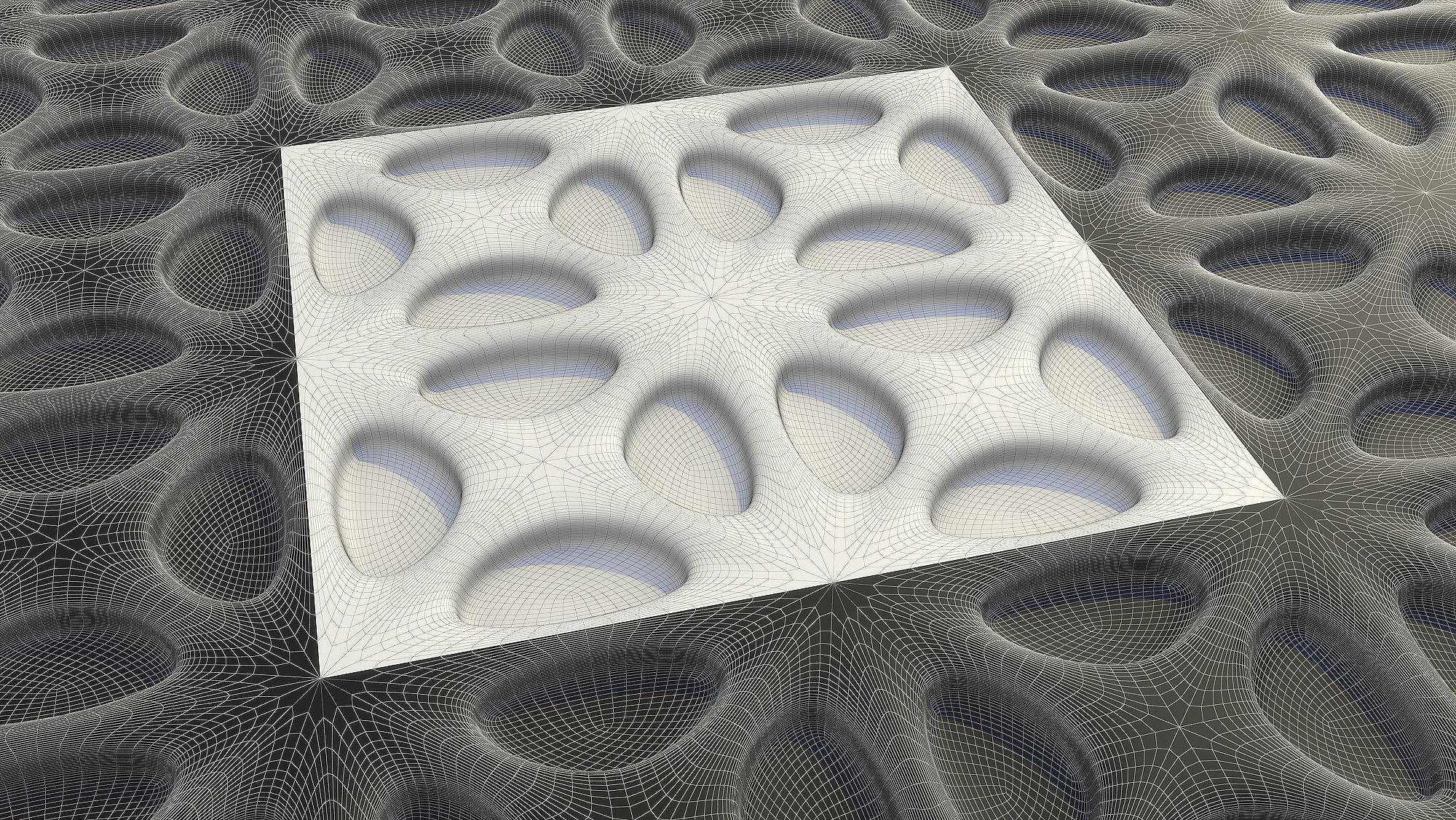 wall panel Bionic element 3D model_4