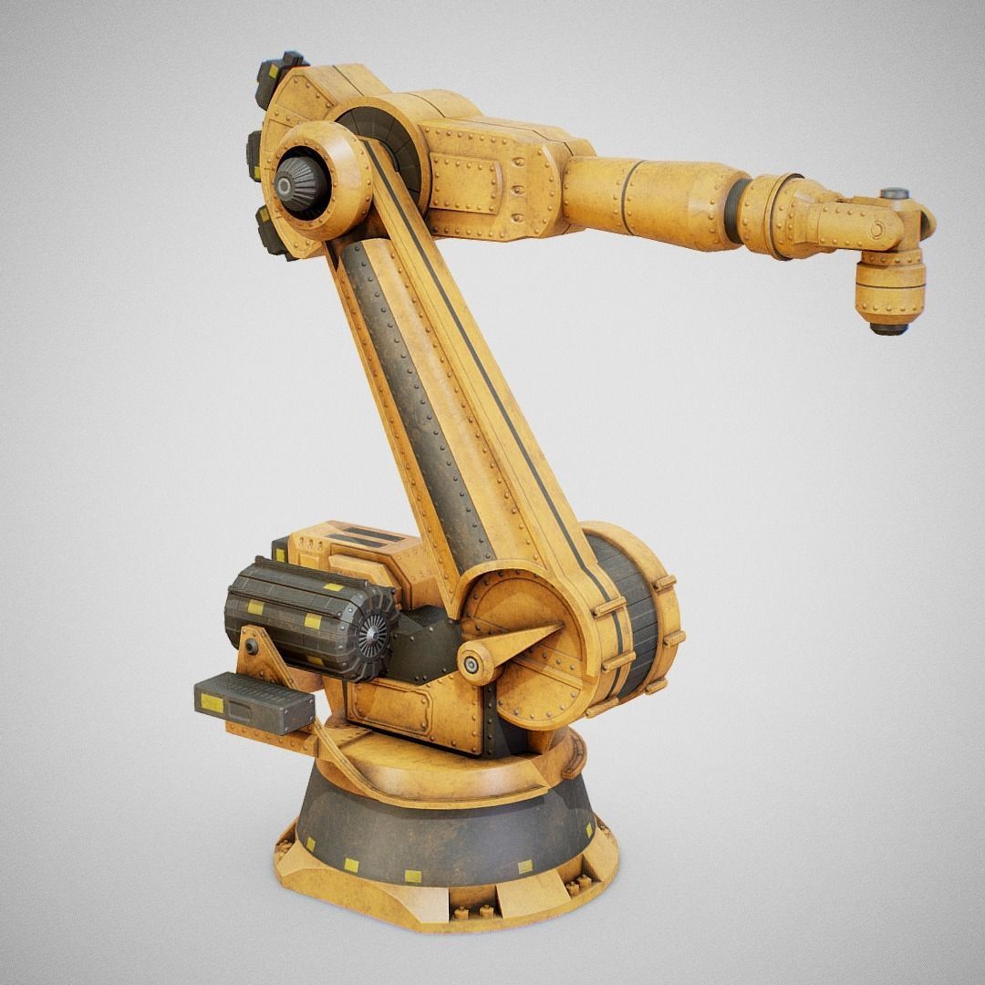 Industrial Robot Arm - Generic 01 Low-poly 3D model_2