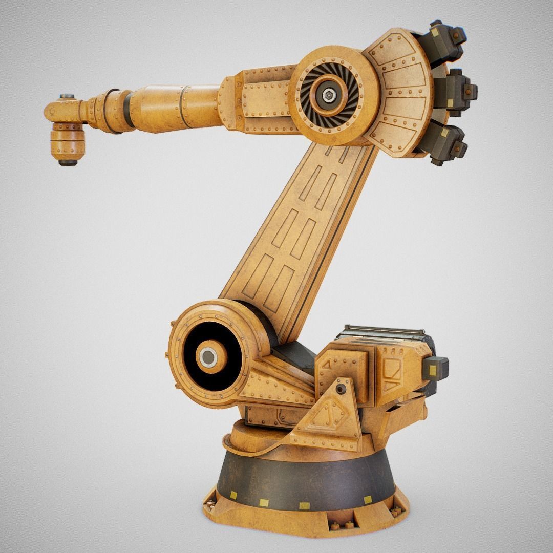 Industrial Robot Arm - Generic 01 Low-poly 3D model_6