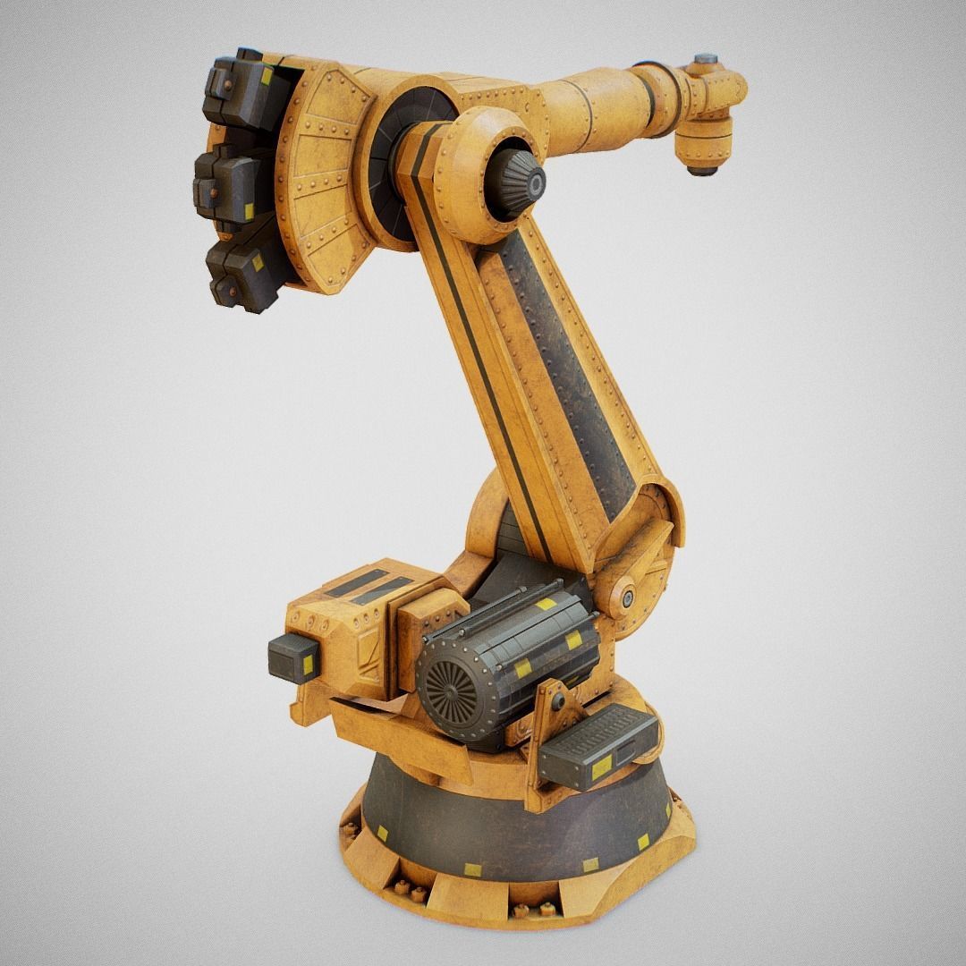 Industrial Robot Arm - Generic 01 Low-poly 3D model_4