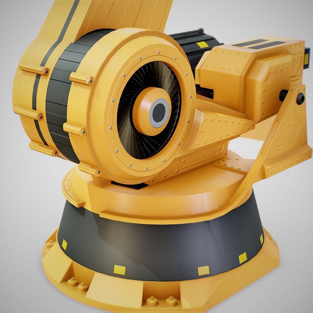 Industrial Robot Arm - Generic 01 Low-poly 3D model_7
