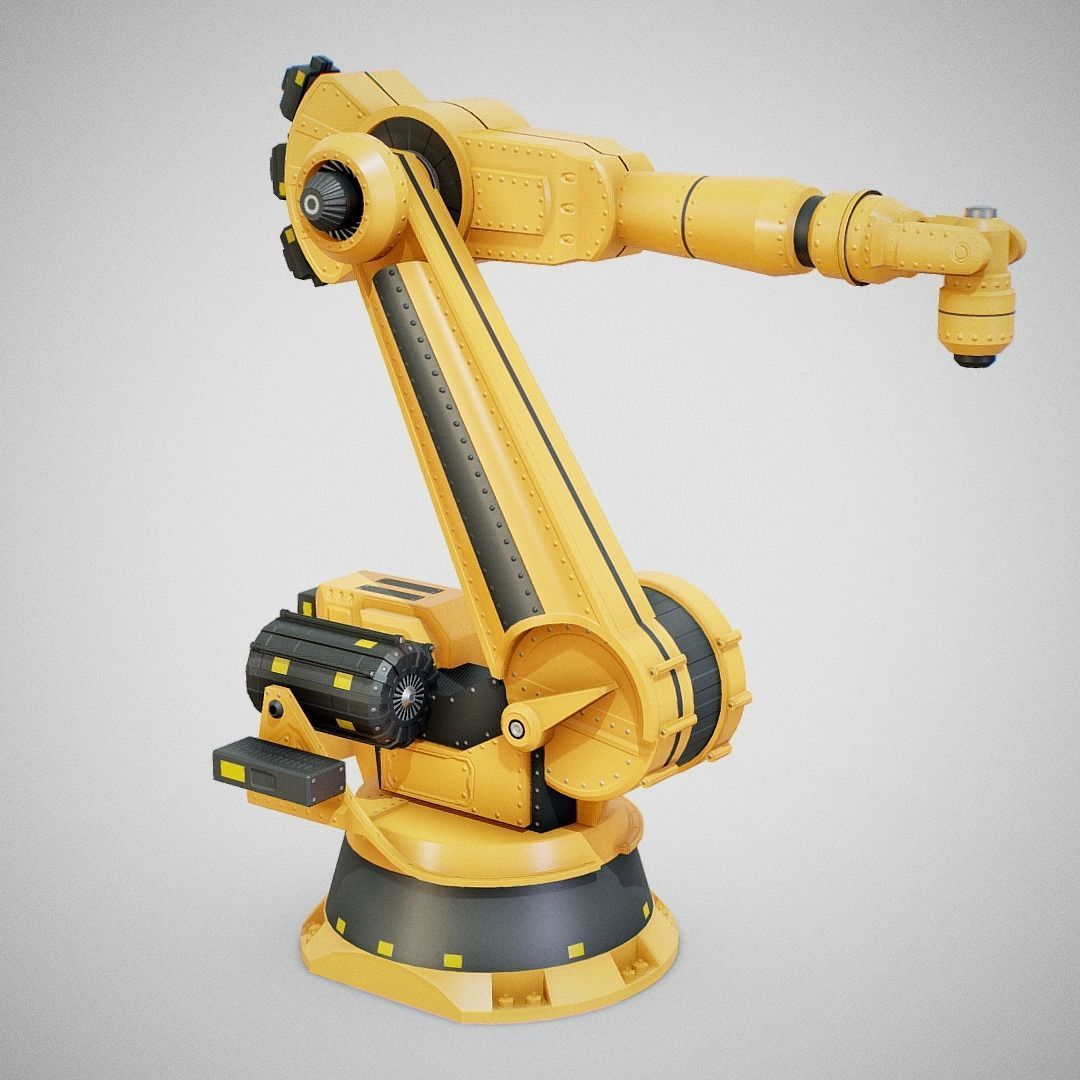 Industrial Robot Arm - Generic 01 Low-poly 3D model_1